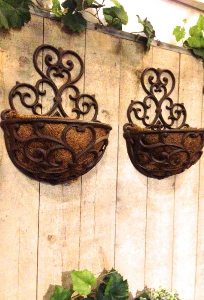 Antikas Blumentopf Blumenkasten im Landhausstil, schöne Metall Balkonkästen mit