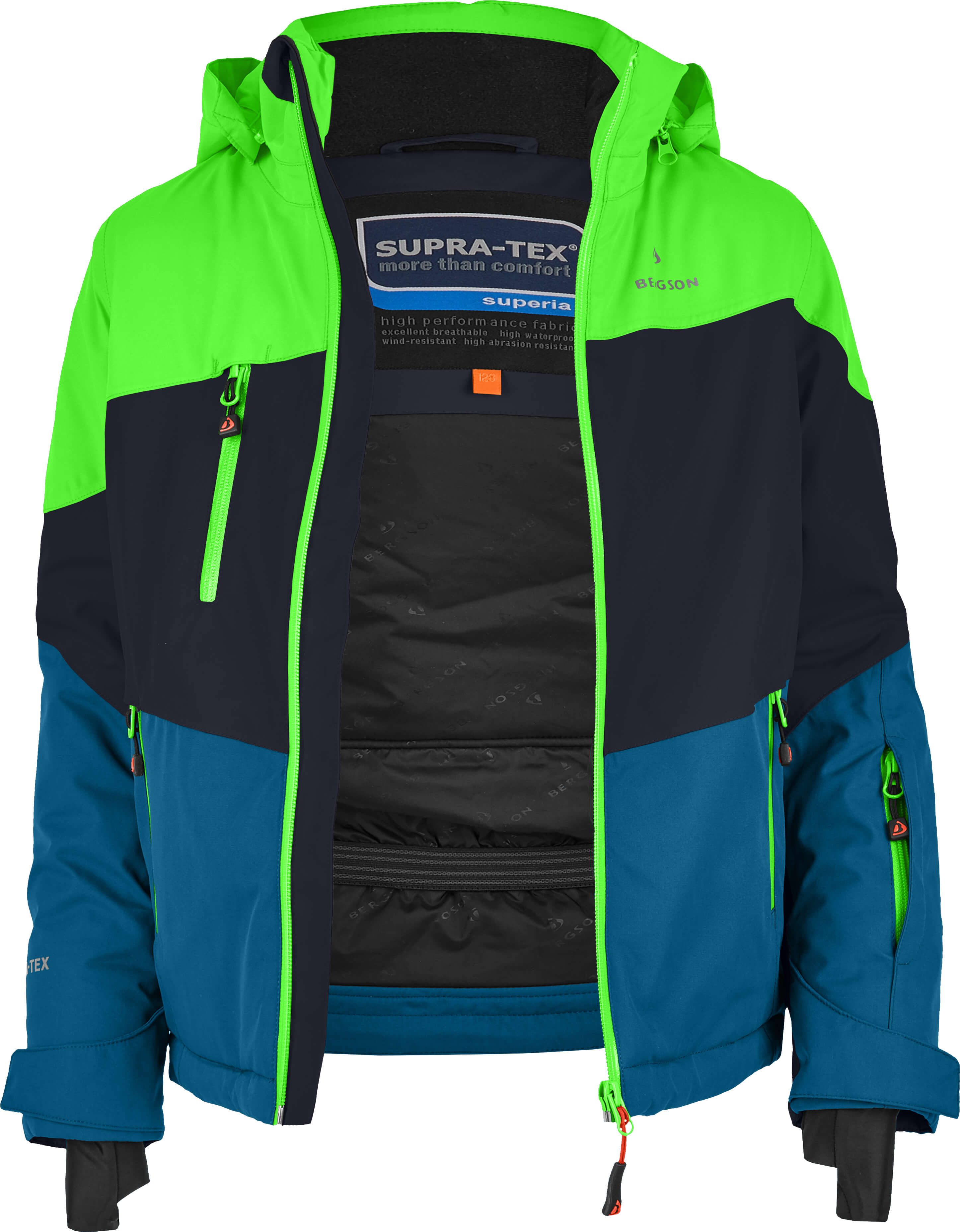 Bergson Skijacke VOLKER neo (maxi) Kinder Skijacke, extra weit für extra viel Spaß im Schnee!, Normalgrö – Bild 3 von 4