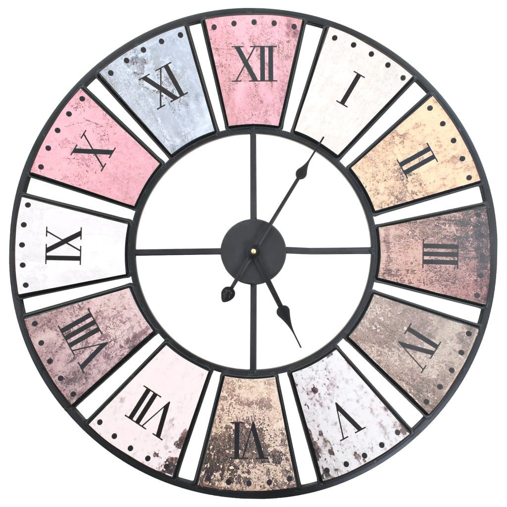 Uhr Wanduhr Vintage mit Quarzwerk Retrouhr Wohnzimmer 60 cm XXL