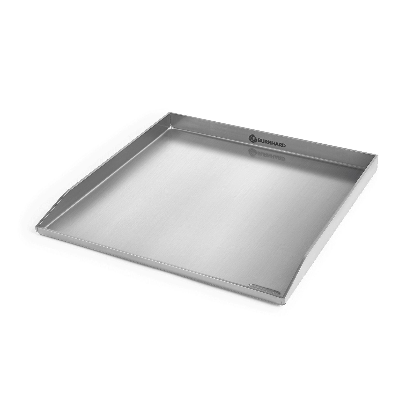 BURNHARD® Grillrost Plancha Grillplatte Edelstahl FRED 41,5 x 40 x 3,5 cm