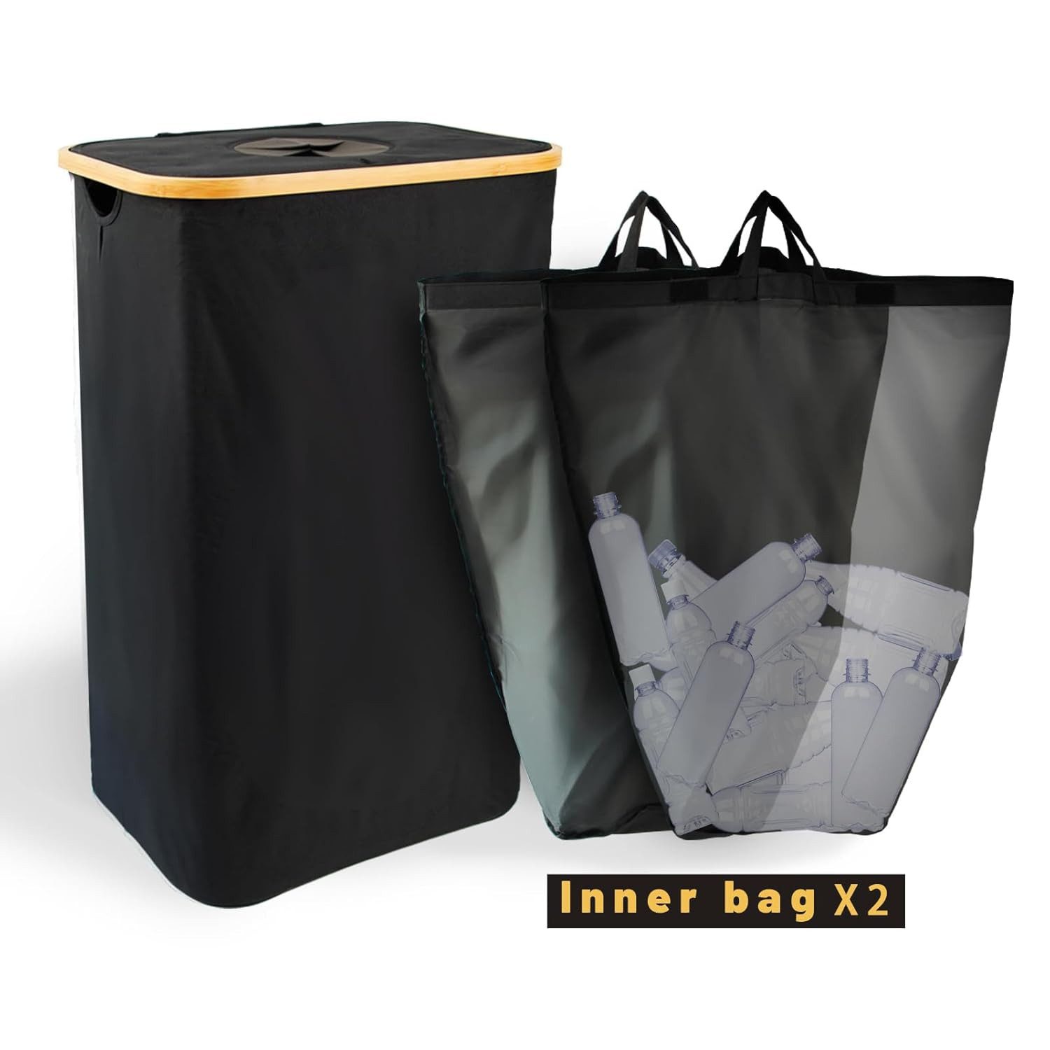 LA CUTE Wäschebox Wäschebox XXL: 100L Wäschekorb, Flaschensammler, mit Deck günstig online kaufen