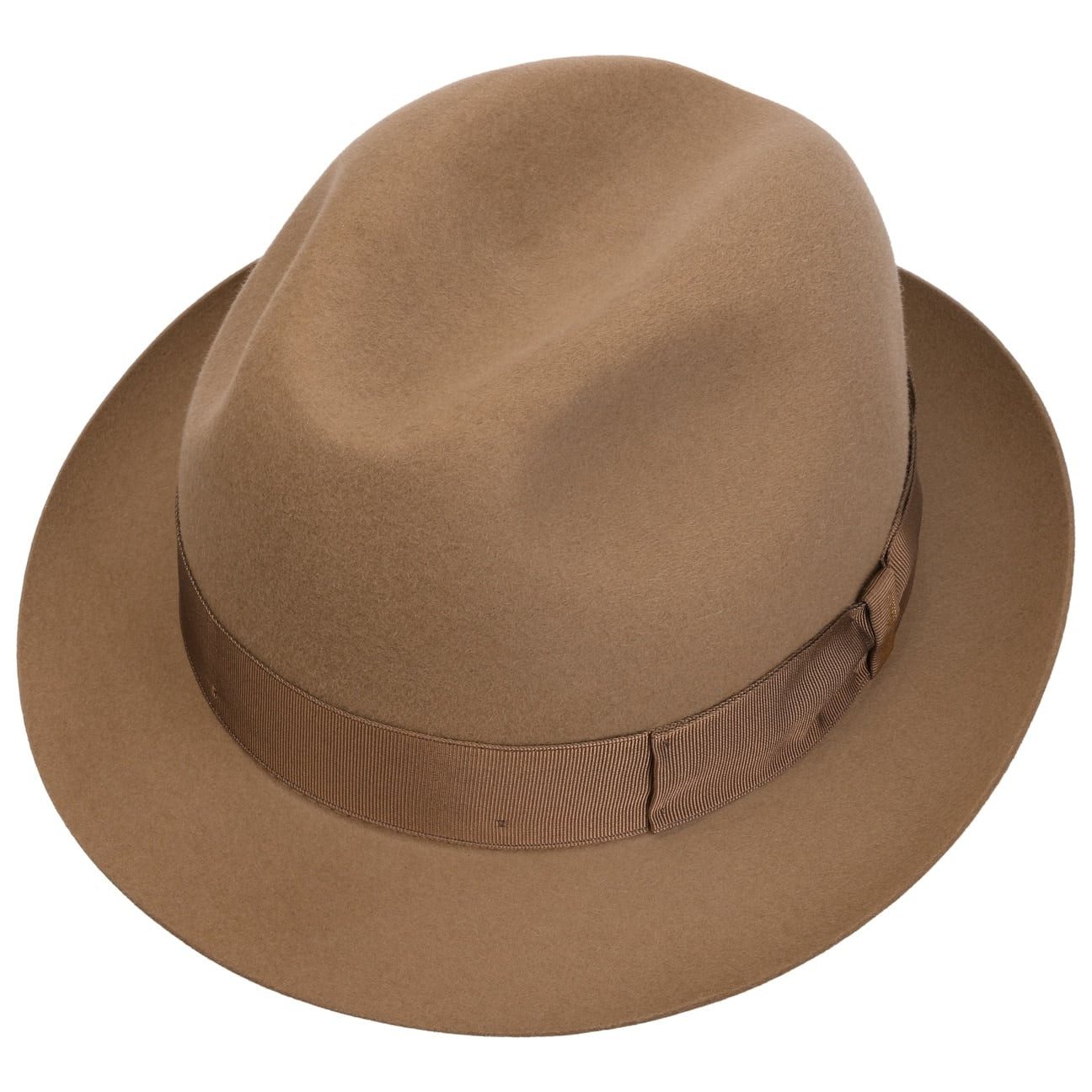 Borsalino Trilby (1-St) Fedora mit Ripsband, Made in Italy
