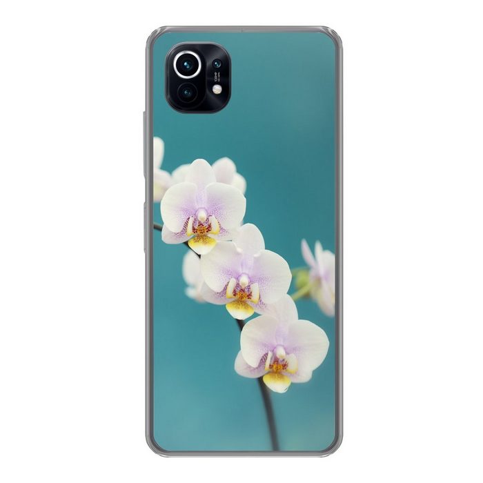 MuchoWow Handyhülle Orchidee - Blumen - Pflanze - Weiß - Lila Phone Case Handyhülle Xiaomi Mi 11 Silikon Schutzhülle