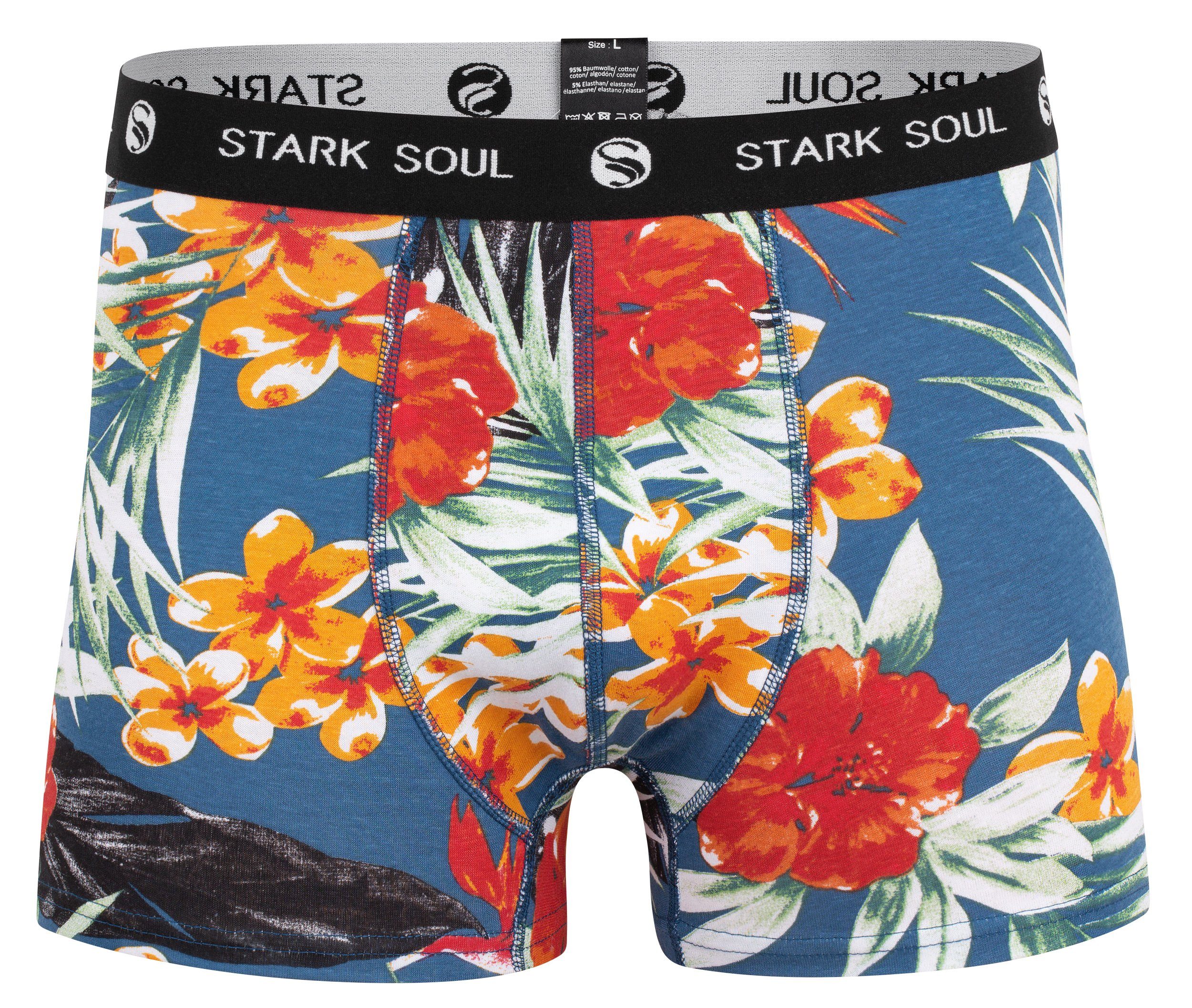 3er-Pack) Logo Boxershorts Boxershorts Pack - Webbund ALOHA Stark Boxers-Shorts Hawaiien Soul® 3er (Set,