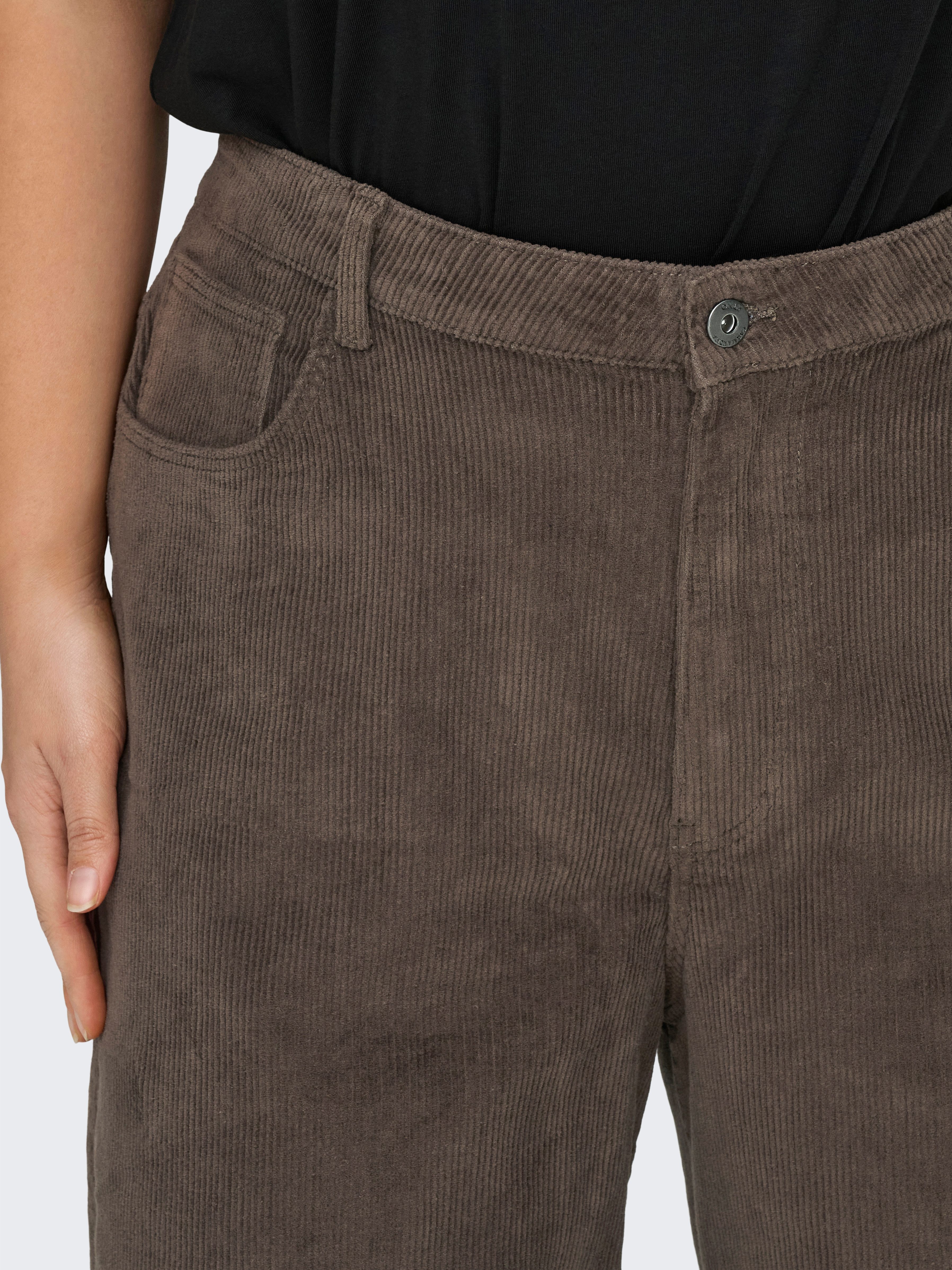ONLY CARMAKOMA Cordhose CARHOPE GLOBAL EX HW WIDE CORD PNT NOOS Baumwollmischung, High Waist