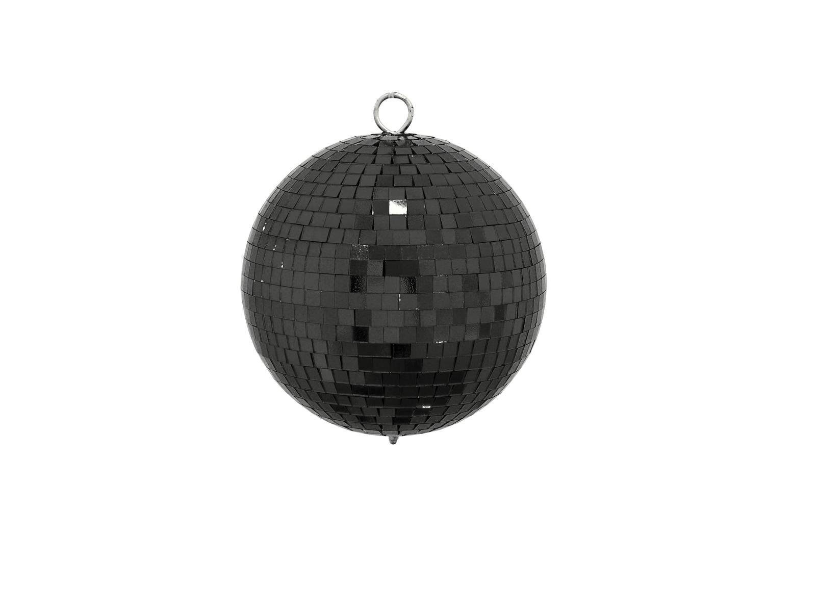 SATISFIRE Discolicht Spiegelkugel 15cm schwarz Discokugel Mirrorball Party Disko Deko
