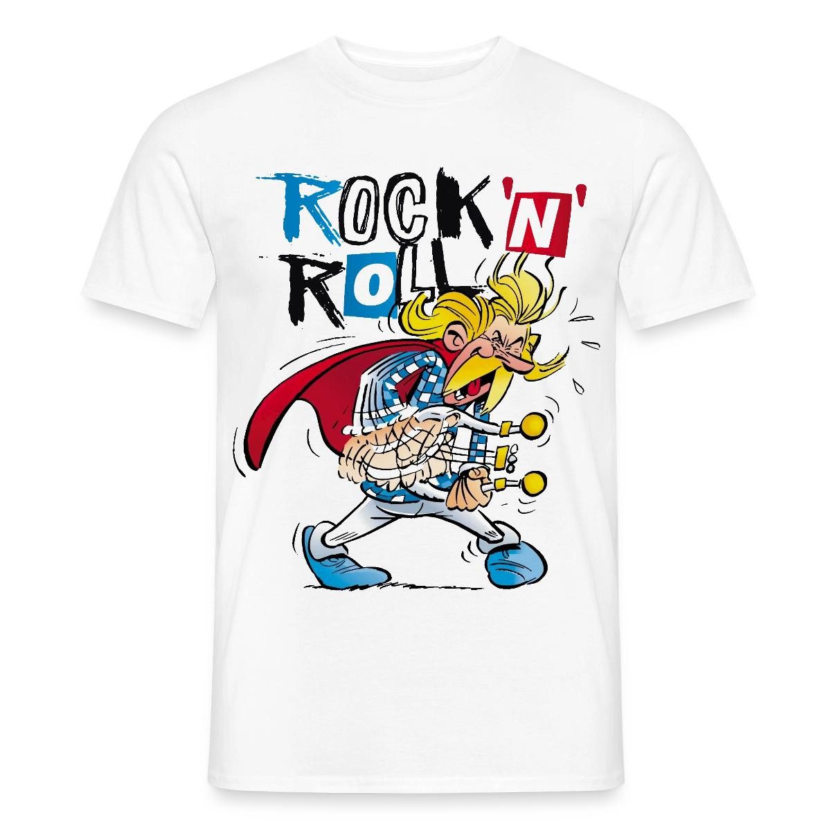 Spreadshirt T-Shirt Asterix & Obelix Troubadix Singt Rock'N'Roll Männer T-Shirt (1-tlg)