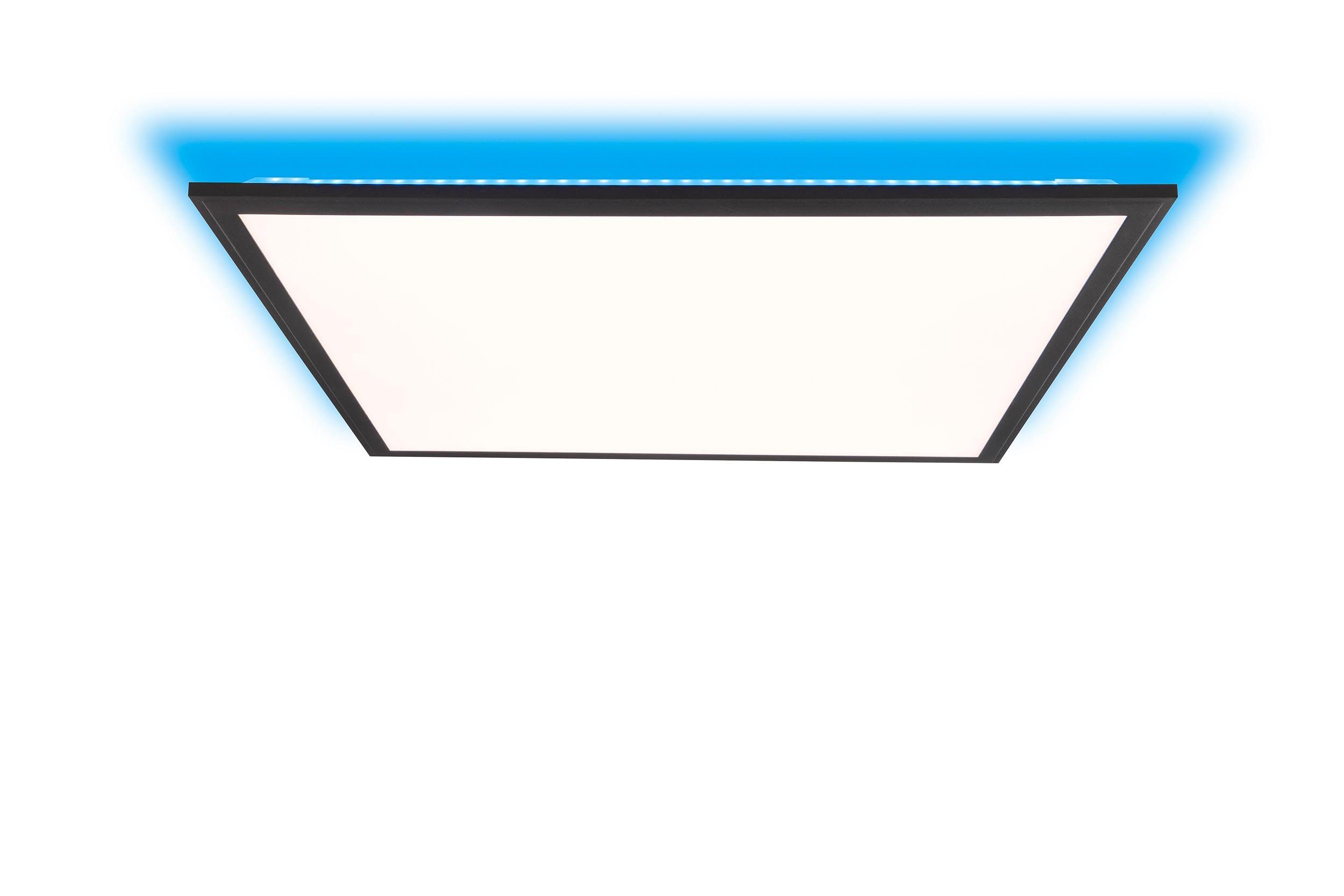 Brilliant Deckenleuchte Allie, 2700-6500K, Lampe, Allie LED Deckenaufbau-Paneel  60x60cm sand schwarz, Metall/Kuns