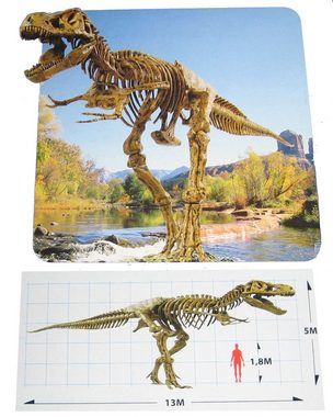Edu-Toys Experimentierkasten T-Rex Tyrannosaurus Rex Skelett Modell 91cm mit Ständer Bausatz, (51-tlg), leicht verständlich aufzubauen, große Detailtreue