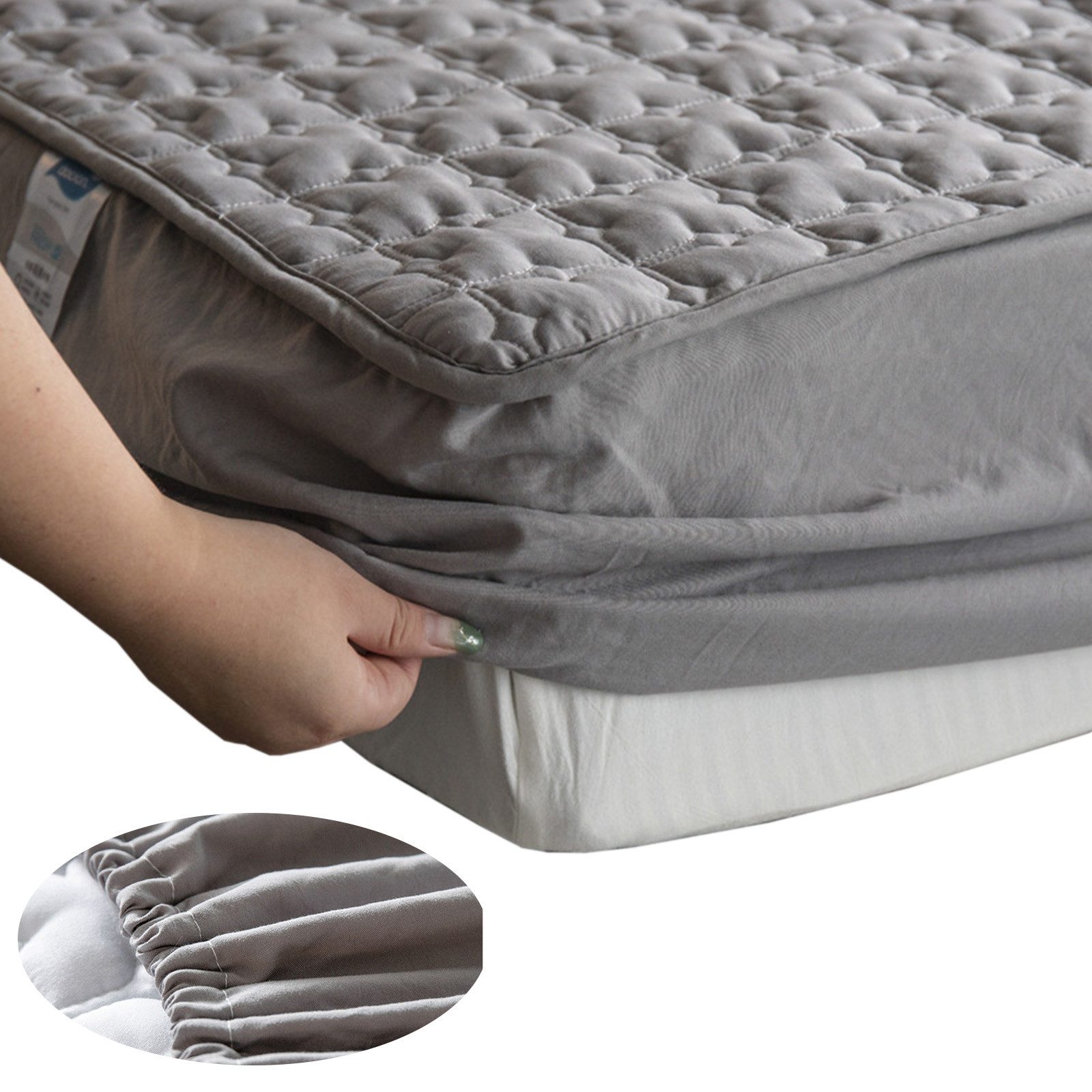 REDOM Spannbettlaken Matratzenschoner atmungsaktive Baumwollauflage Matratz günstig online kaufen