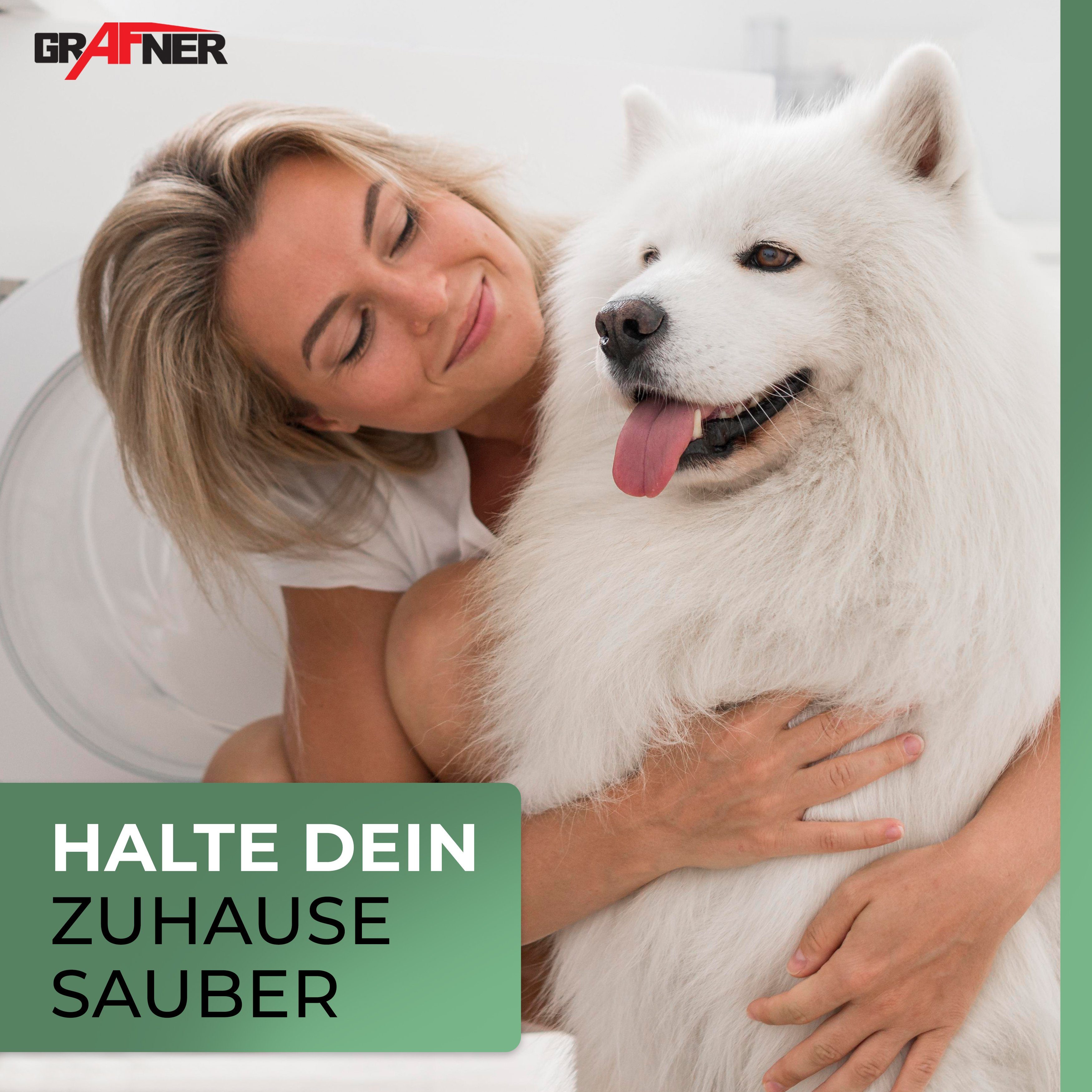 3 Grafner Hundeschermaschine Grafner Tierhaar mit Staubsauger Haustierpflegeset, Leistungsstufen Hundeschermaschine