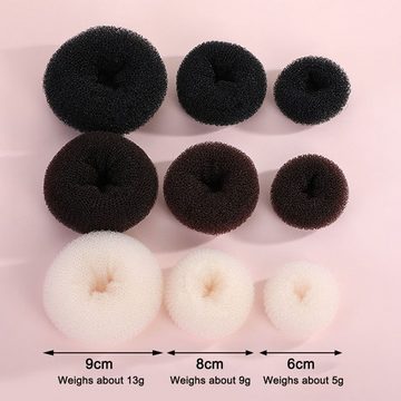 Gontence Haarstyling-Set 3 Stück Donut Duttkissen, Donut Hair Bun Maker