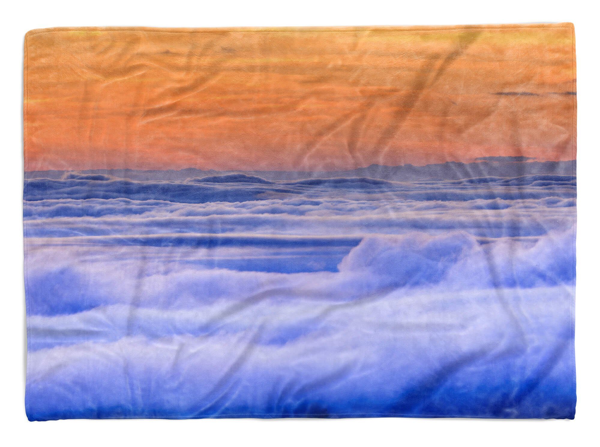 Sinus Art Handtücher Handtuch Strandhandtuch Saunatuch Kuscheldecke mit Fotomotiv über den Wolken Hi, Baumwolle-Polyester-Mix (1-St), Handtuch