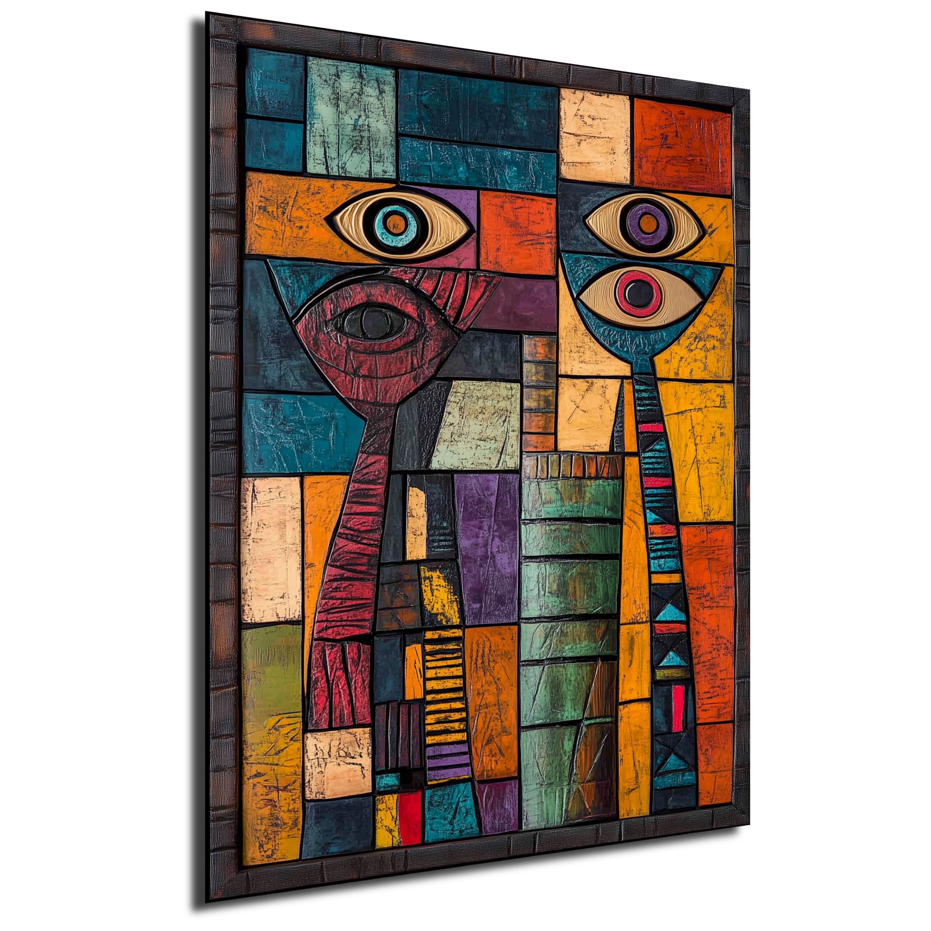 DARO Design Leinwandbild Modern Abstrakt Wandbilder XXL Wandbild Wand Deko Leinwand Bilder, (abstrakte Menschen - Bild Groß Wohnzimmer Schlafzimmer Küche Esszimmer Einteilig Querformat Fotodruck Leinwände Wanddeko Abstrakte Kunst Boho), 30x20cm
