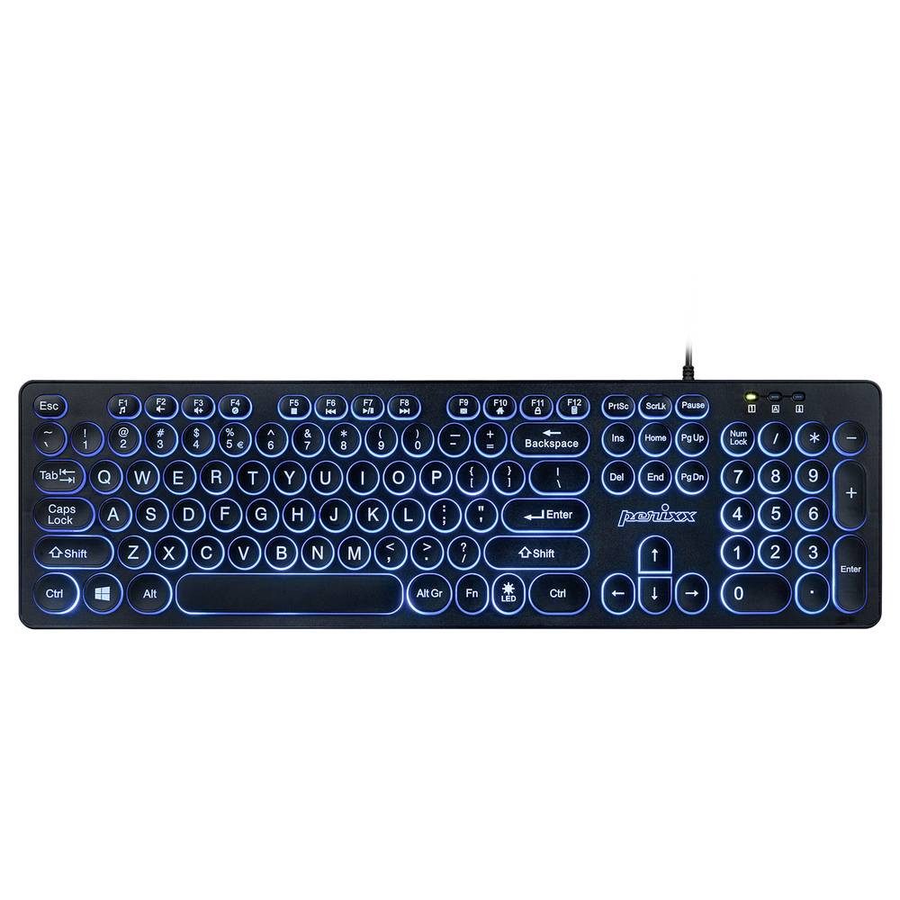 Perixx Tastatur 12011 Tastatur (Beleuchtet)