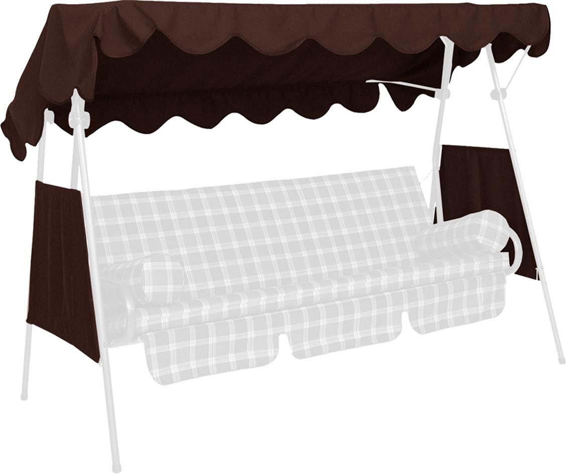 ANGERER Freizeitmöbel GmbH Hollywoodschaukelersatzdach Ersatz Sonnendach braun inkl. 2 Seitenteile, (1 Stück, inkl. 2 Seitenteile), für Dachgestänge von ca. 200 x 120 cm