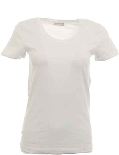 YESET T-Shirt Damen T-Shirt Hohlsaum kurzarm Shirt Bluse Tunika weiss 505337
