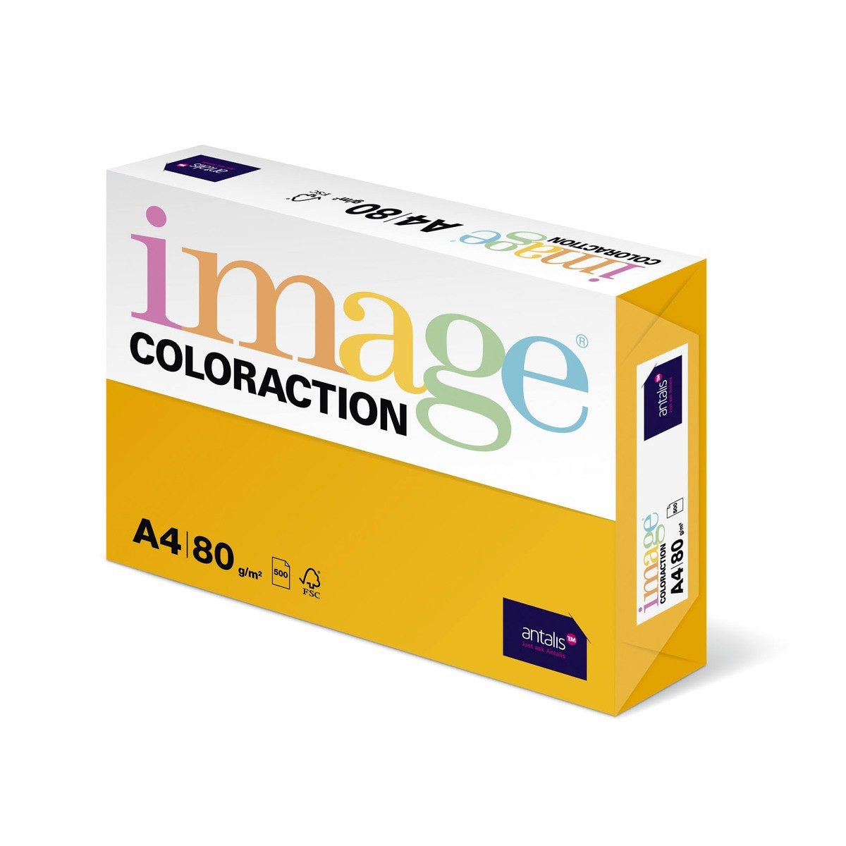 ANTALIS Kopierpapier Kopierpapier image COLORACTION 80g/m² goldgelb DIN A4 500 Blatt