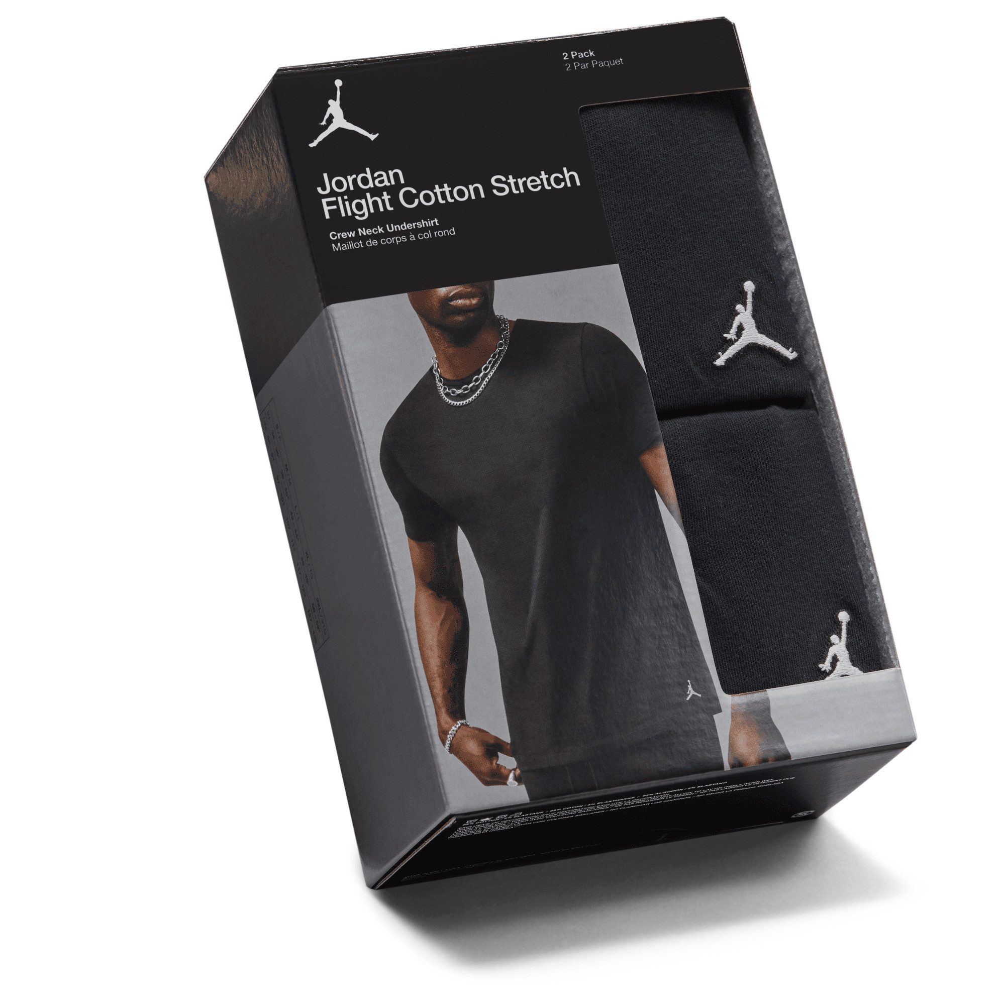Jordan T-Shirt JHM FLIGHT BASE TEE 2PK (Packung, 2-tlg) sportlicher Stil, für Arbeit, Fitnessstudio und Freizeit