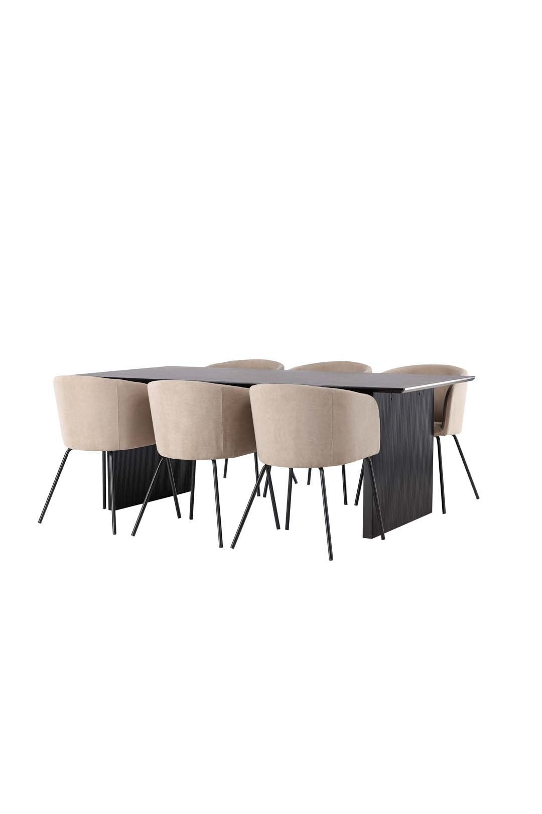 ebuy24 Essgruppe Vail Essgruppe Tisch schwarz günstig online kaufen