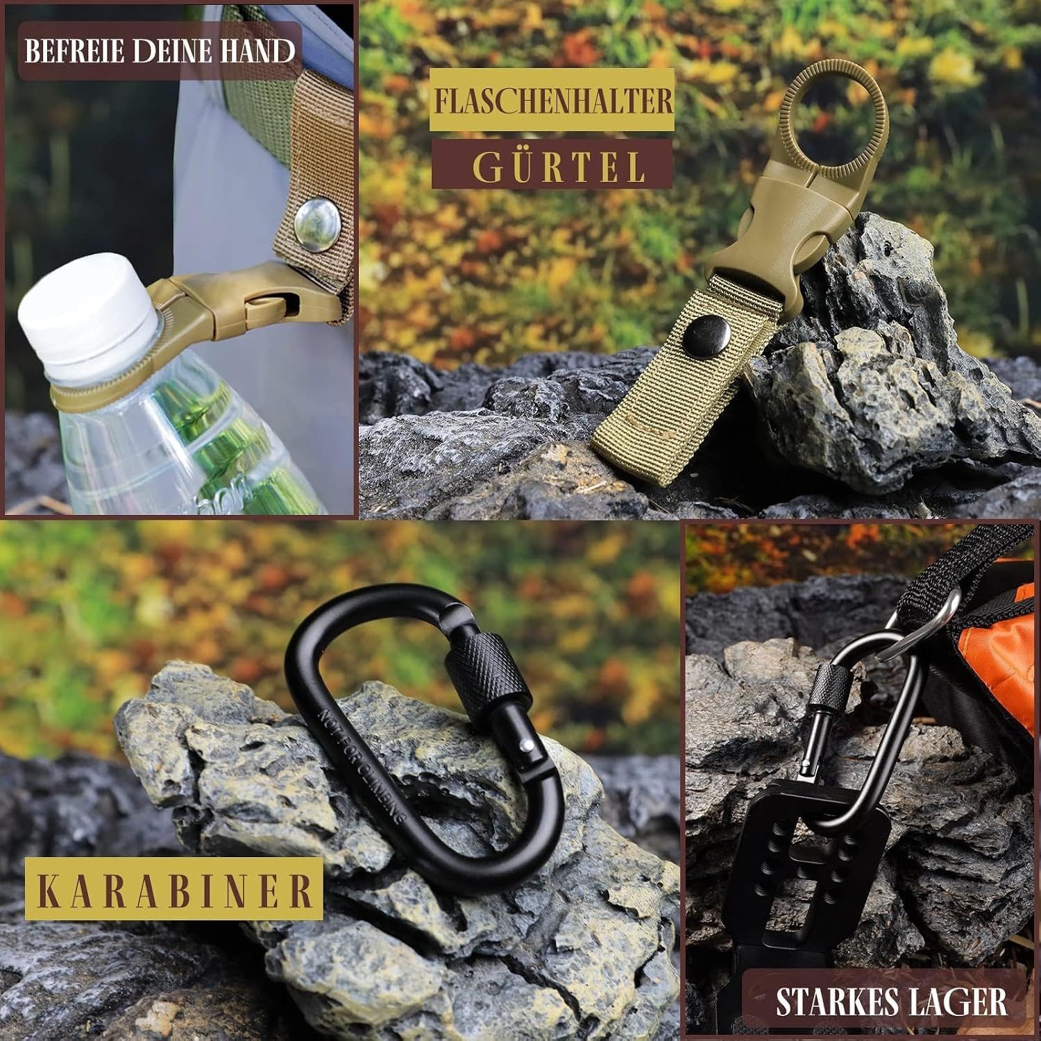 Vivitar Multitool 13-in-1 Survival Kit für Männer, Outdoor Ausrüstung mit Taschenlampe, (Feuerstarter, Paracord Armband, Notfalldecke, Multifunktionskarte, 13 S – Bild 5 von 5