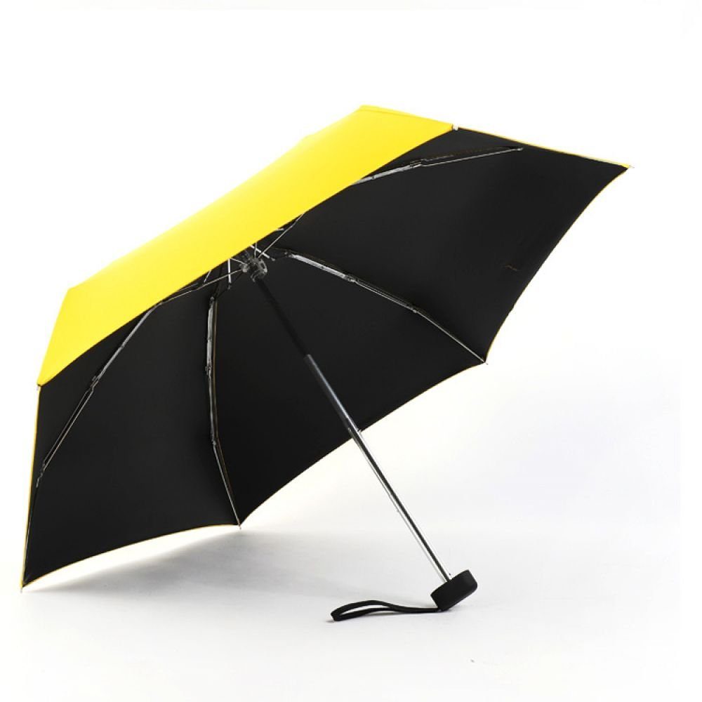 Jormftte Taschenregenschirm Mini Regenschirm, mit 6 Edelstahl Rippen