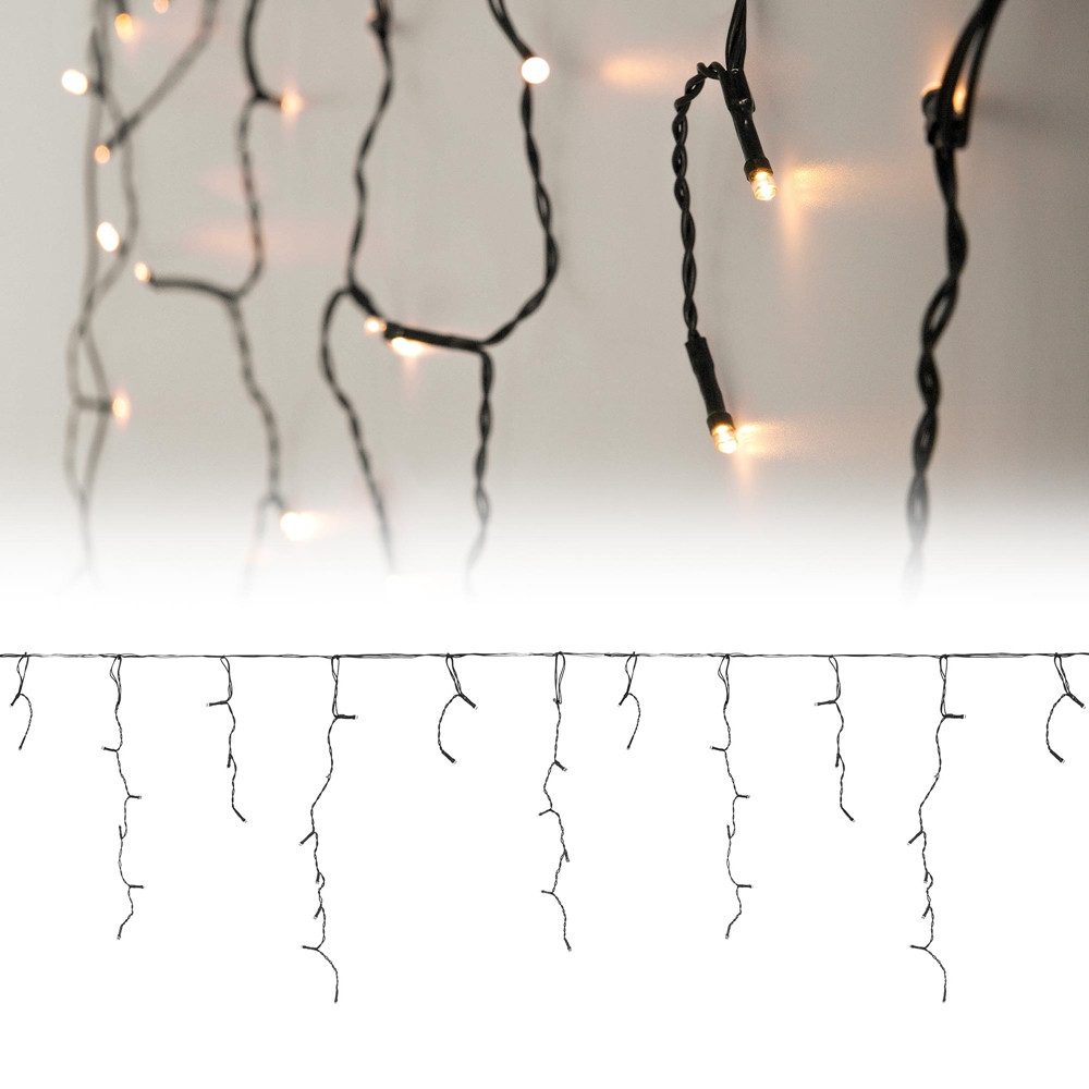 ECD Germany LED-Lichtervorhang Weihnachtsbeleuchtung Weihnachtslichterkette günstig online kaufen