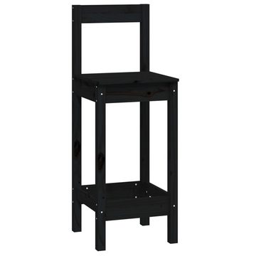 vidaXL Essgruppe 5-tlg. Bar-Set Schwarz Massivholz Kiefer, (5-tlg)