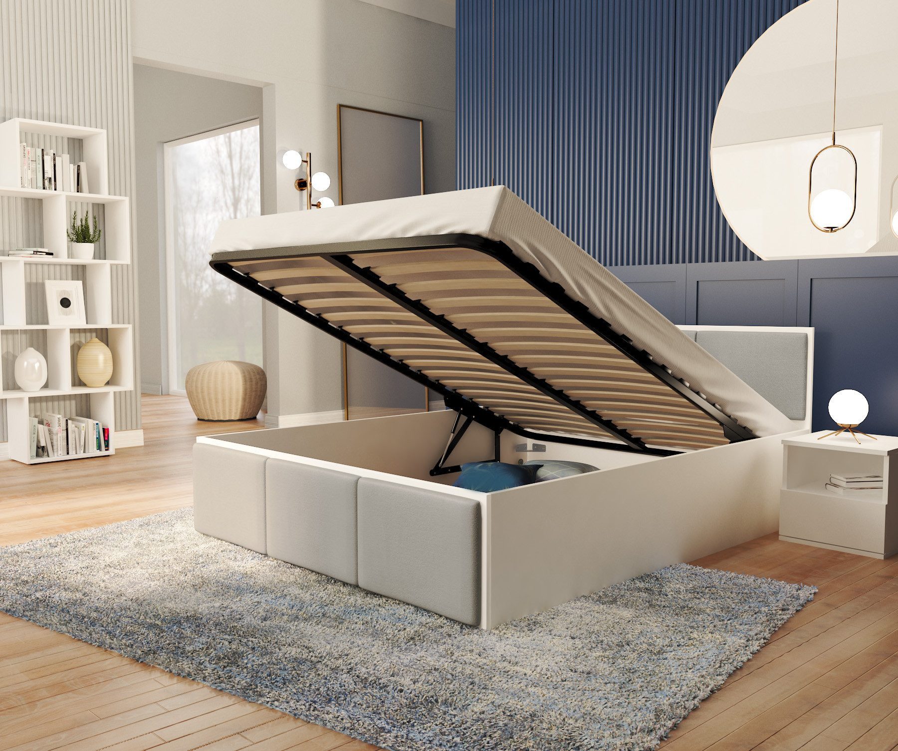 thematys Stauraumbett mit Bettkasten und Lattenrost 120x200, 140x200, 160x2 günstig online kaufen