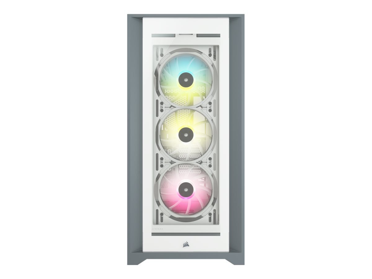 Corsair PC-Gehäuse CORSAIR iCUE 5000X RGB Midi-Tower, Tempered Glass - weiß