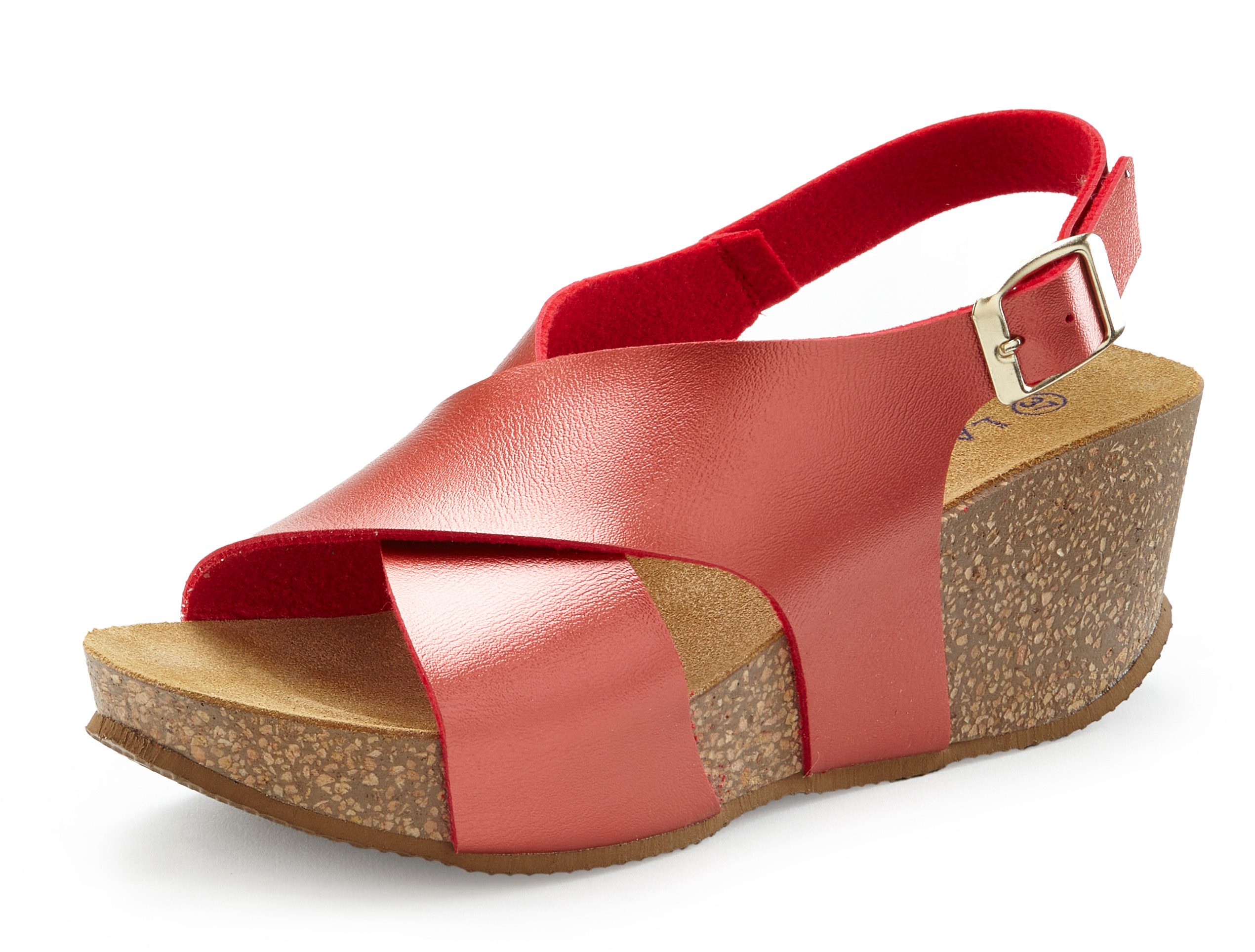 LASCANA Sommerschuh Sandalette Sommerschuh mit Keilabsatz und Korkfußbett