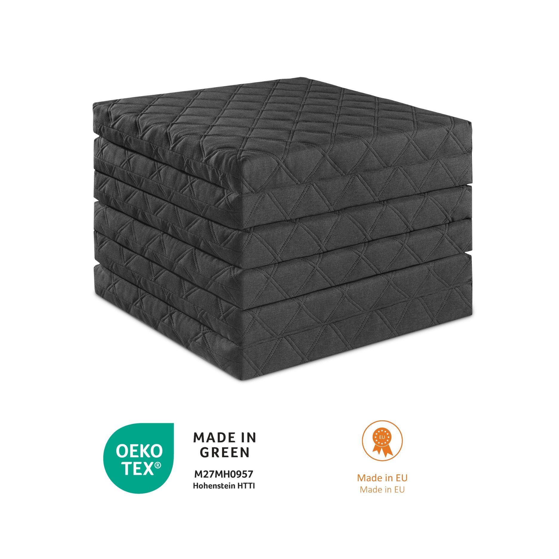 Klappmatratze Doppel Klappmatratze, Gästematratze, Sitzhocker, mit Husse, sleepling, 8 cm hoch, als Matratze, Sofa und Hocker verwendbar