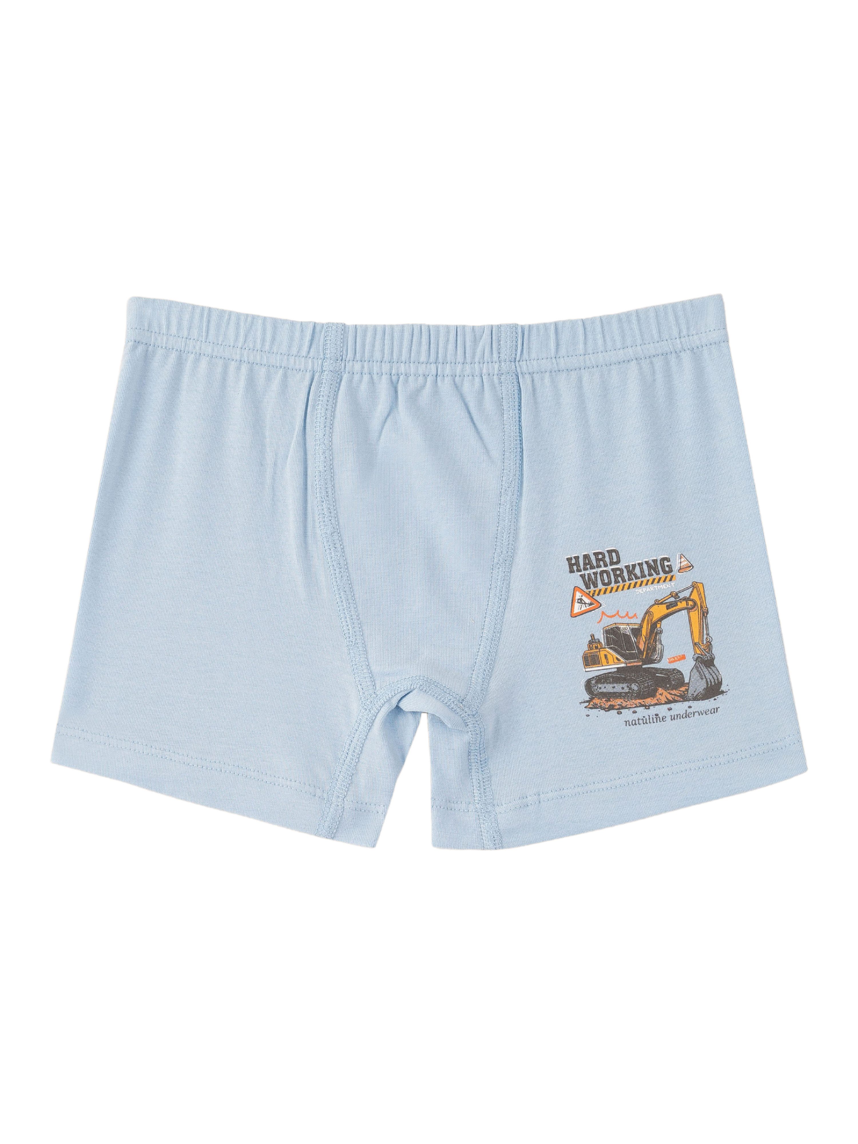natuline Boxer 3er-Pack für Kinder Jungen mit Design Feinripp-Qualität (Set, 3-St., 3er-Pack, Boxer) Unterwäsche, Unterhose aus Baumwollmischung mit Feinripp