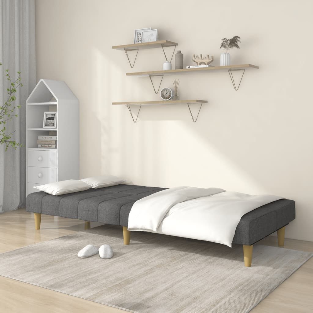 vidaXL Sofa Schlafsofa 2-Sitzer Hellgrau Stoff günstig online kaufen