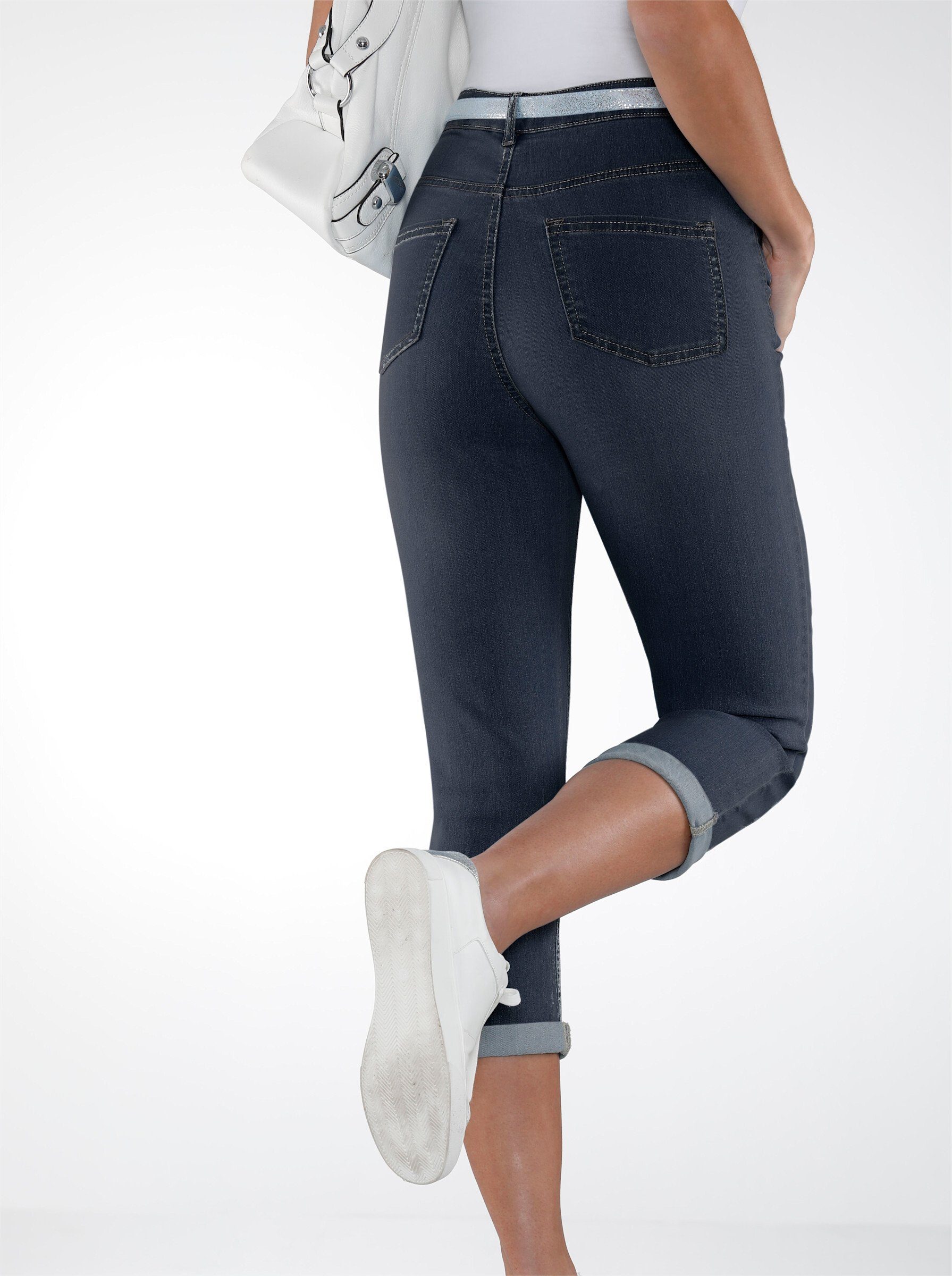 Sieh an! Jeansshorts Capri-Jeans komfortabel