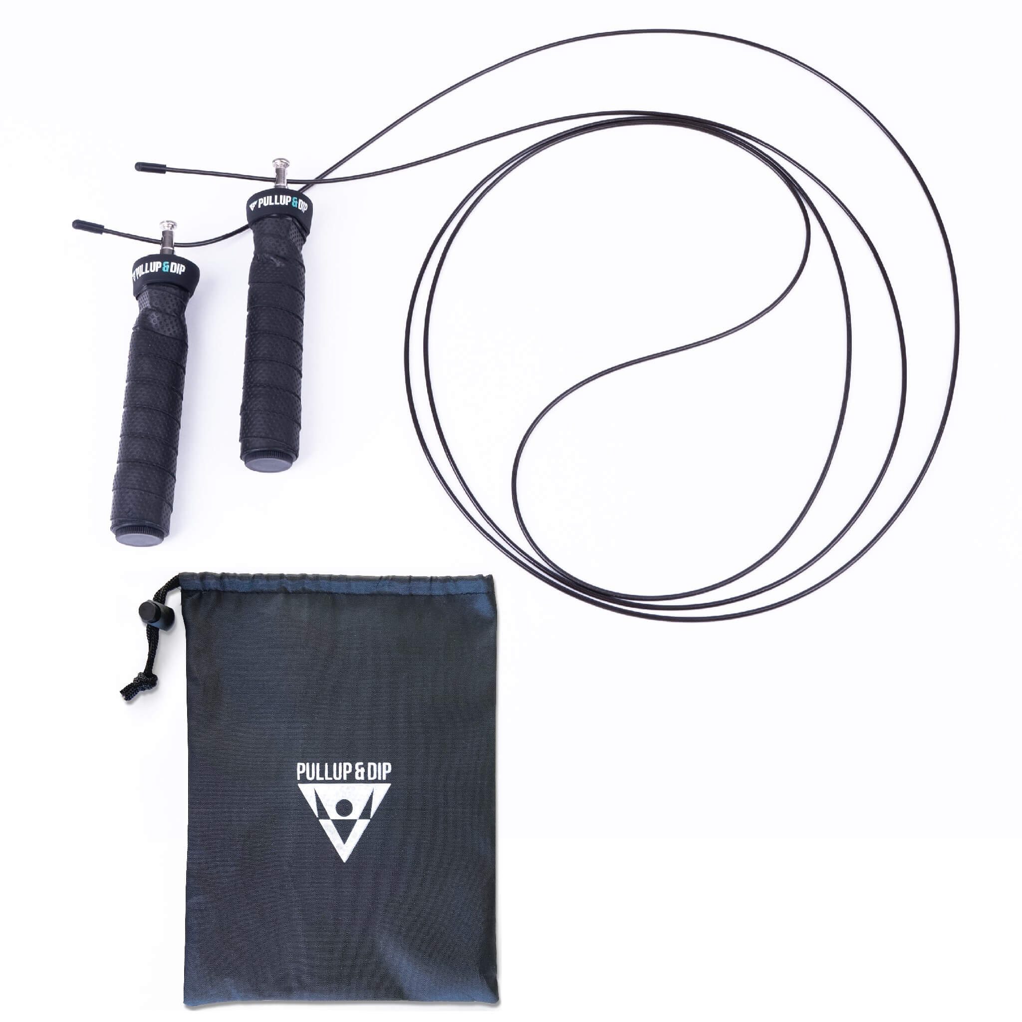 Pullup & Dip Springseil Springseil mit professionellem Kugellager und Anti-Rutsch Griffen
