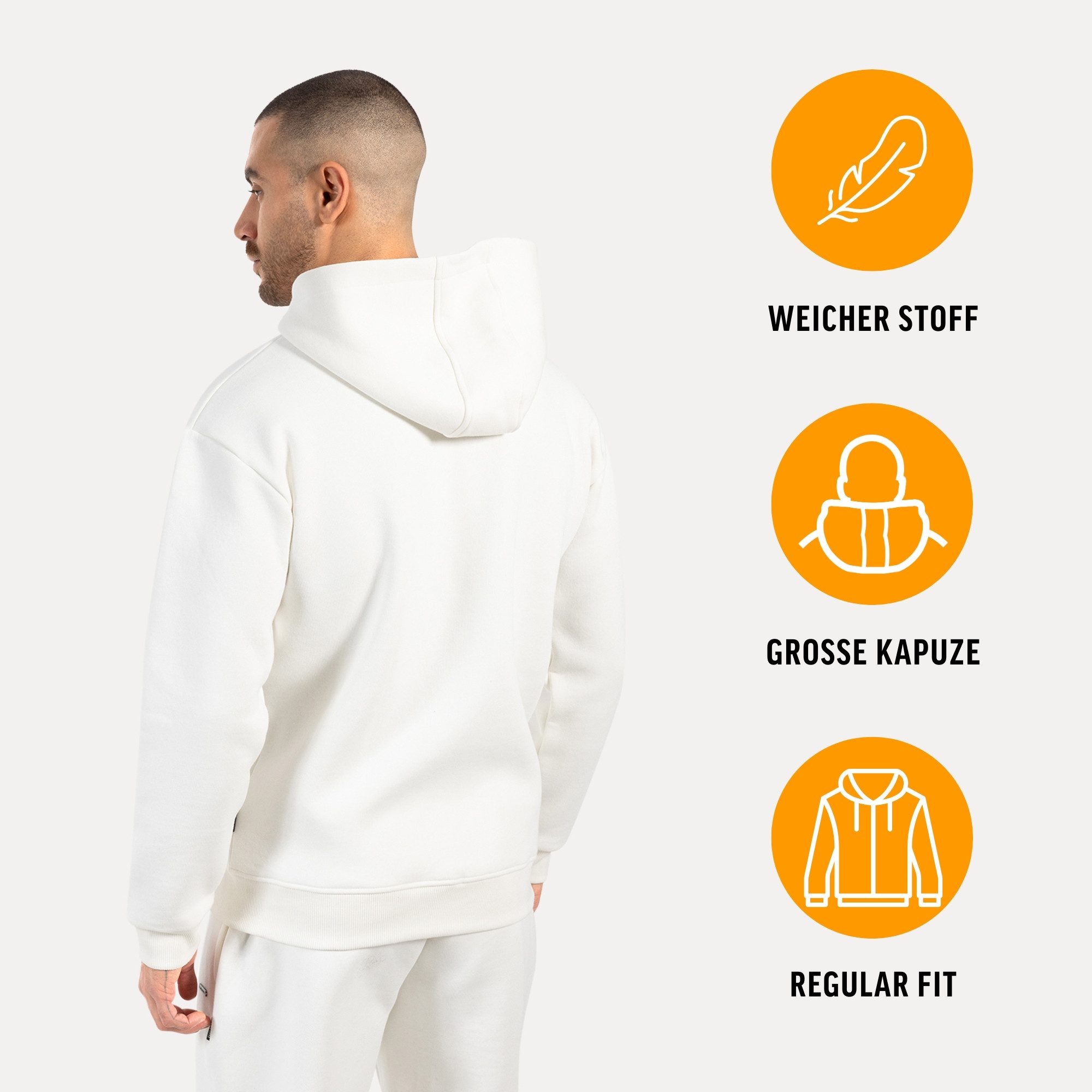 Smilodox Kapuzenstrickjacke Ilyas, Oversize Zip Hoodie, Strickjacke mit Log günstig online kaufen