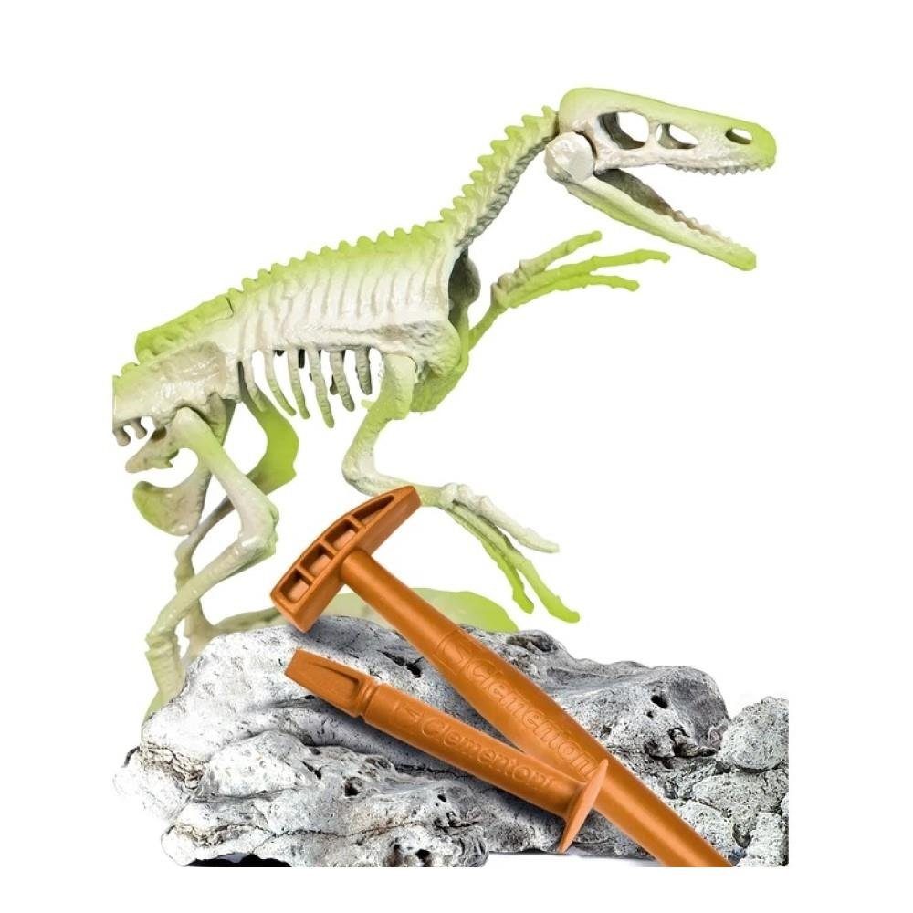 Clementoni® Kreativset Galileo Science Ausgrabungsset Dinosaurier-Skelett Velociraptor, leuchtend
