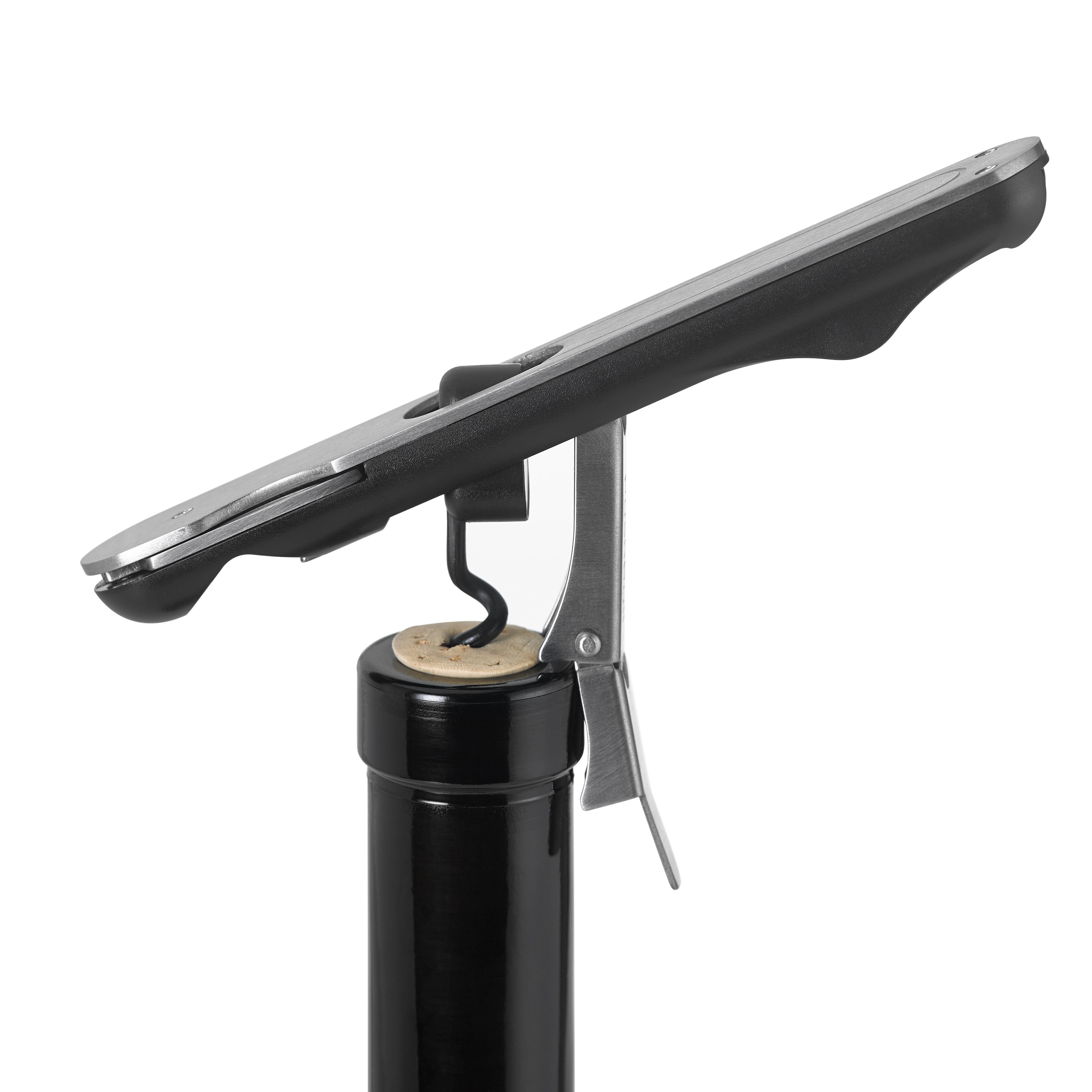 AdHoc Weinflaschenöffner PushPull (1-tlg), Korkenzieher mit Zusatzfunktionen