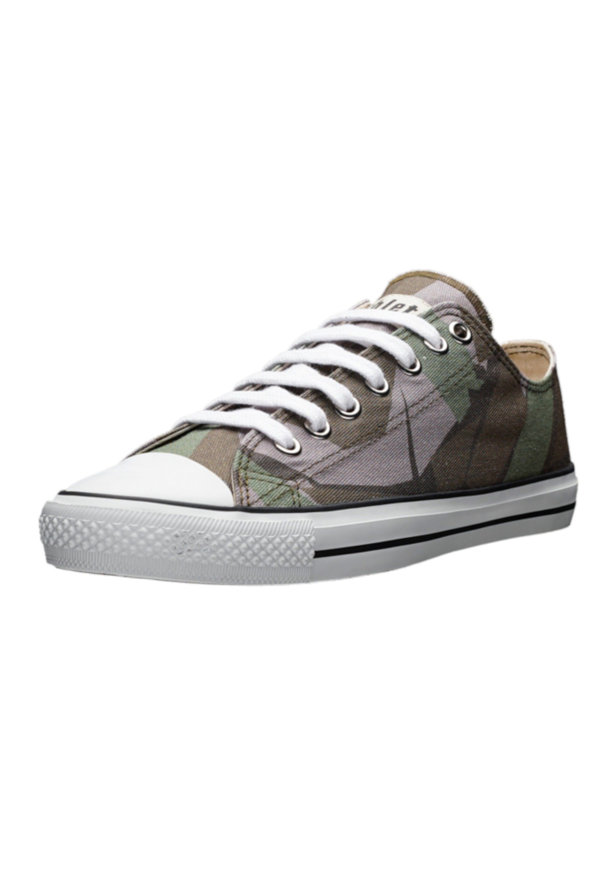 ETHLETIC Fair Trainer White Cap Green Vegan, Fair, White Lo Just Nachhaltig - Camou Sneaker Cut