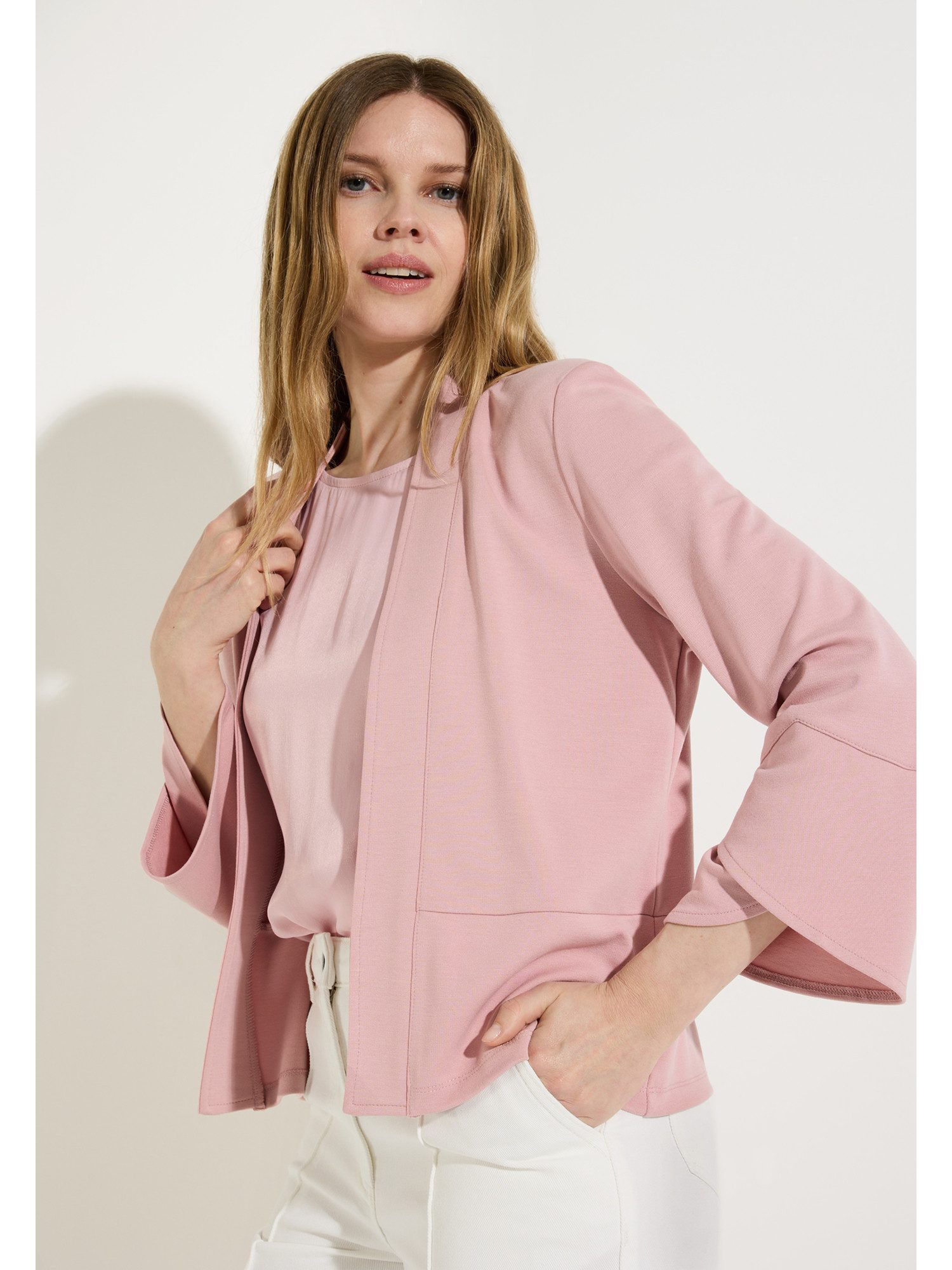 MORE&MORE Jerseyblazer eleganter 3/4 Arm-Kurzblazer