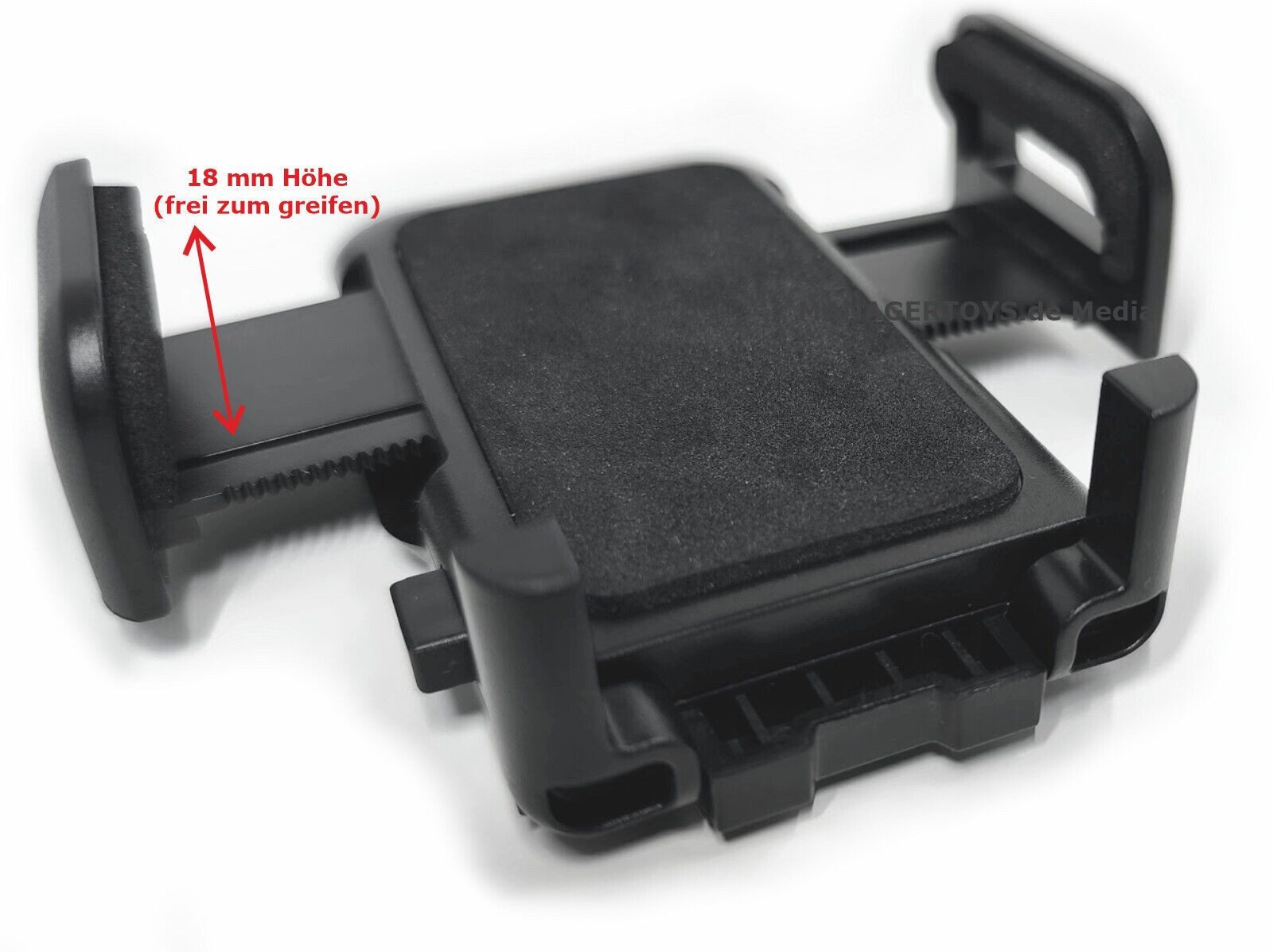SECUMAX Smartphone-Halterung Universal Handy Halteschale verstellbare Breite 4 Krallen Raster HR