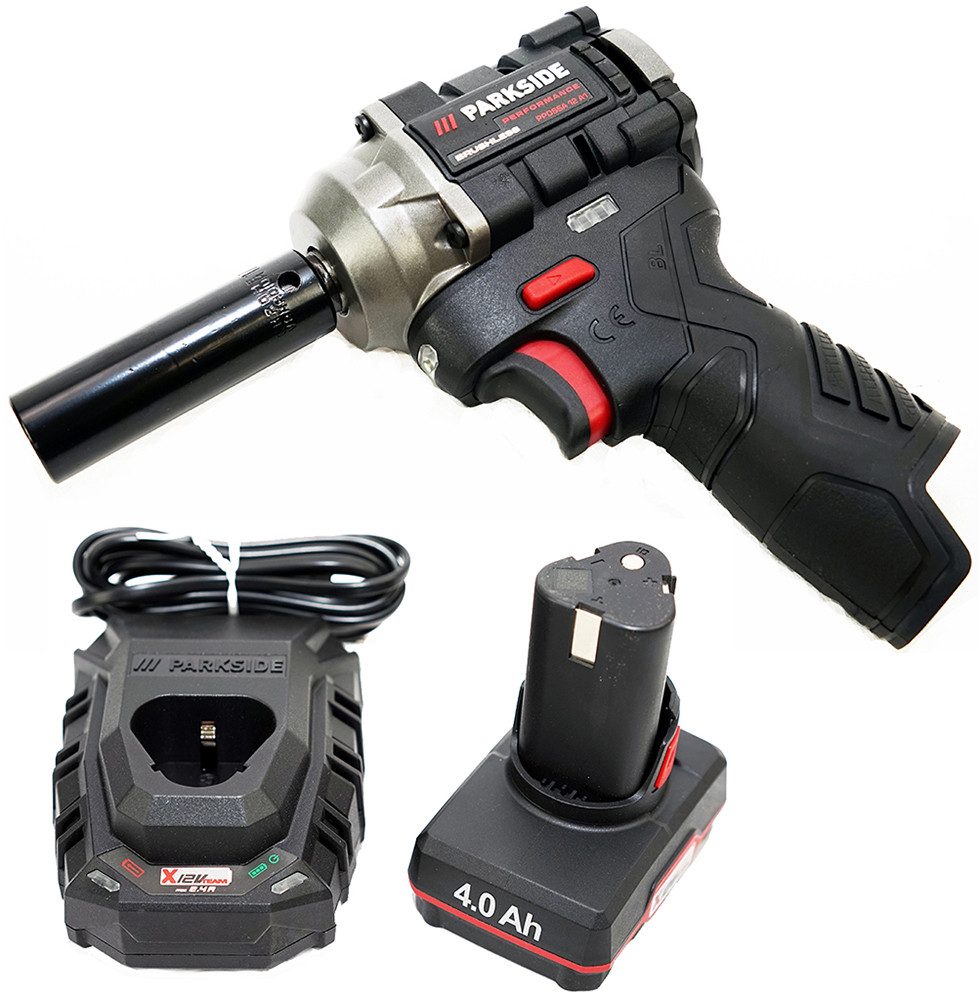 PARKSIDE PERFORMANCE® Akku-Schlagschrauber 12V ½" Akku Drehschlagschrauber PPDSSA 12 im Transportkoffer, 2700 U/min, 300 Nm