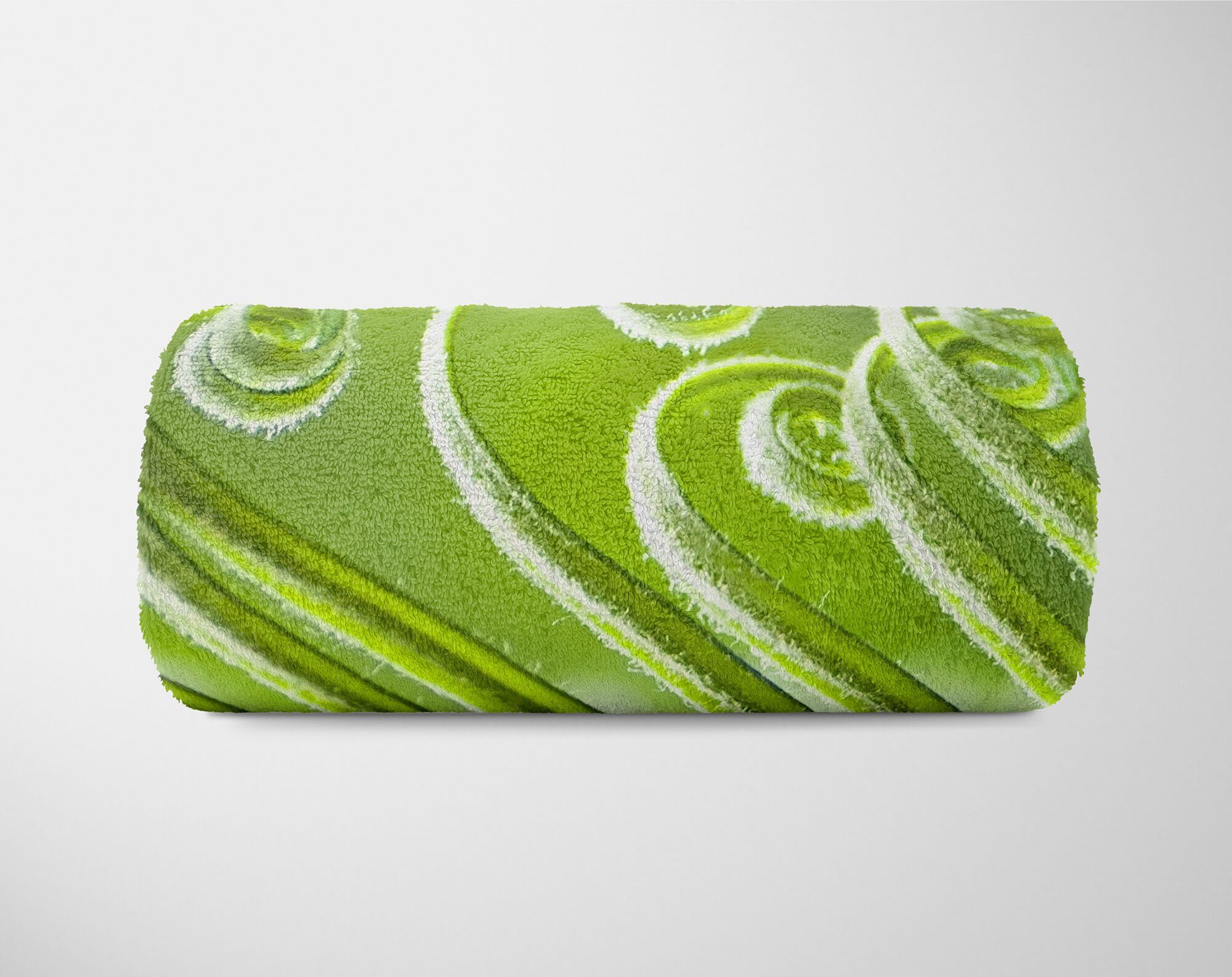 Handtuch Kuscheldecke Art Baumwolle-Polyester-Mix Grüne Handtücher Sinus (1-St), mit Sonn, Pflanze Strandhandtuch Saunatuch Fotomotiv Handtuch