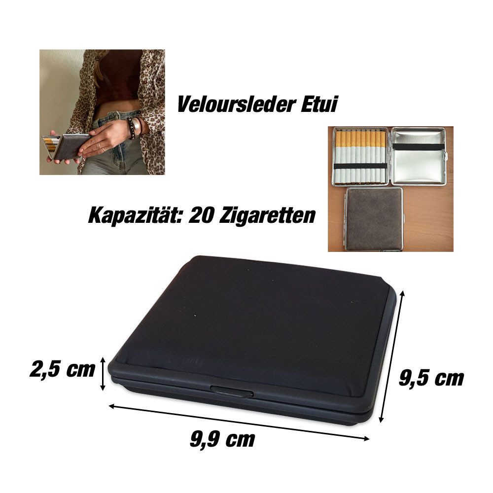 Coumo Aufbewahrungsbox Zigarettenetui, Echt Leder, Veloursleder, günstig online kaufen