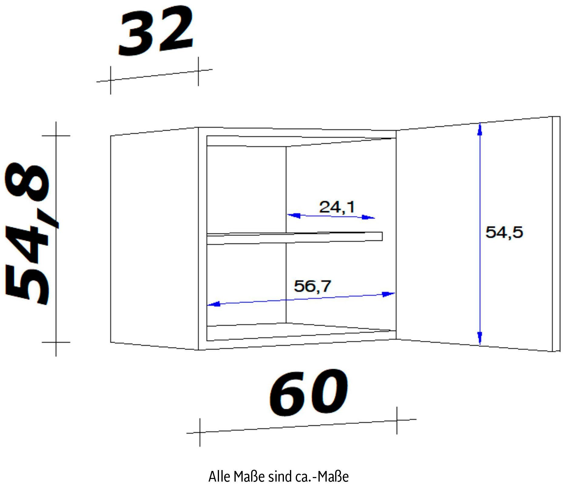 x 60 Flex-Well x T) (B Hängeschrank 32 x cm 54,8 x H Lucca