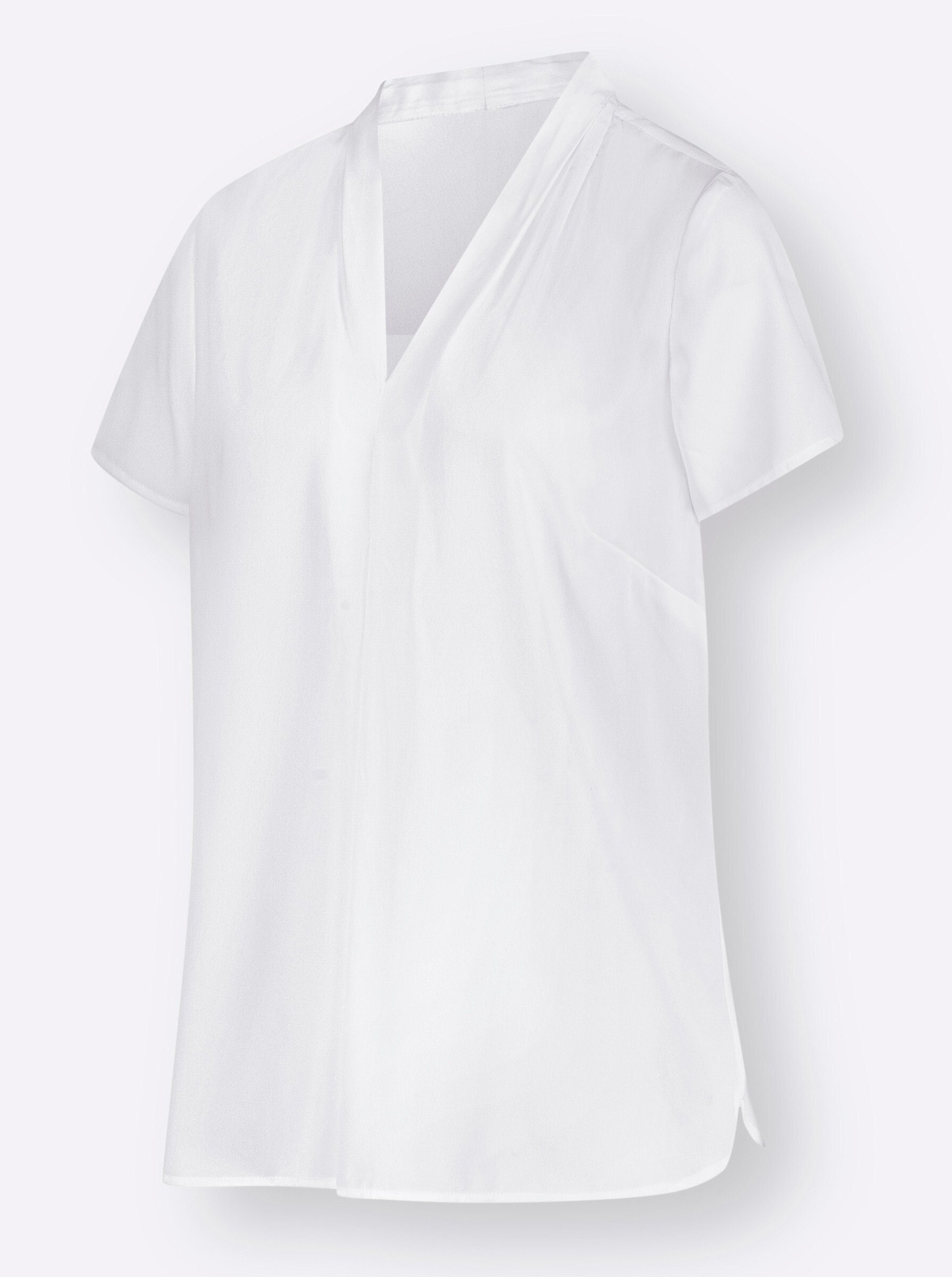 Klassische Bluse Tunika Kurzarm