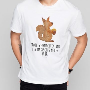 Mr. & Mrs. Panda T-Shirt Eichhörnchen Weihnachtszeit - Weiß - Geschenk, Vogel, Wintermotiv, Ad (1-tlg)