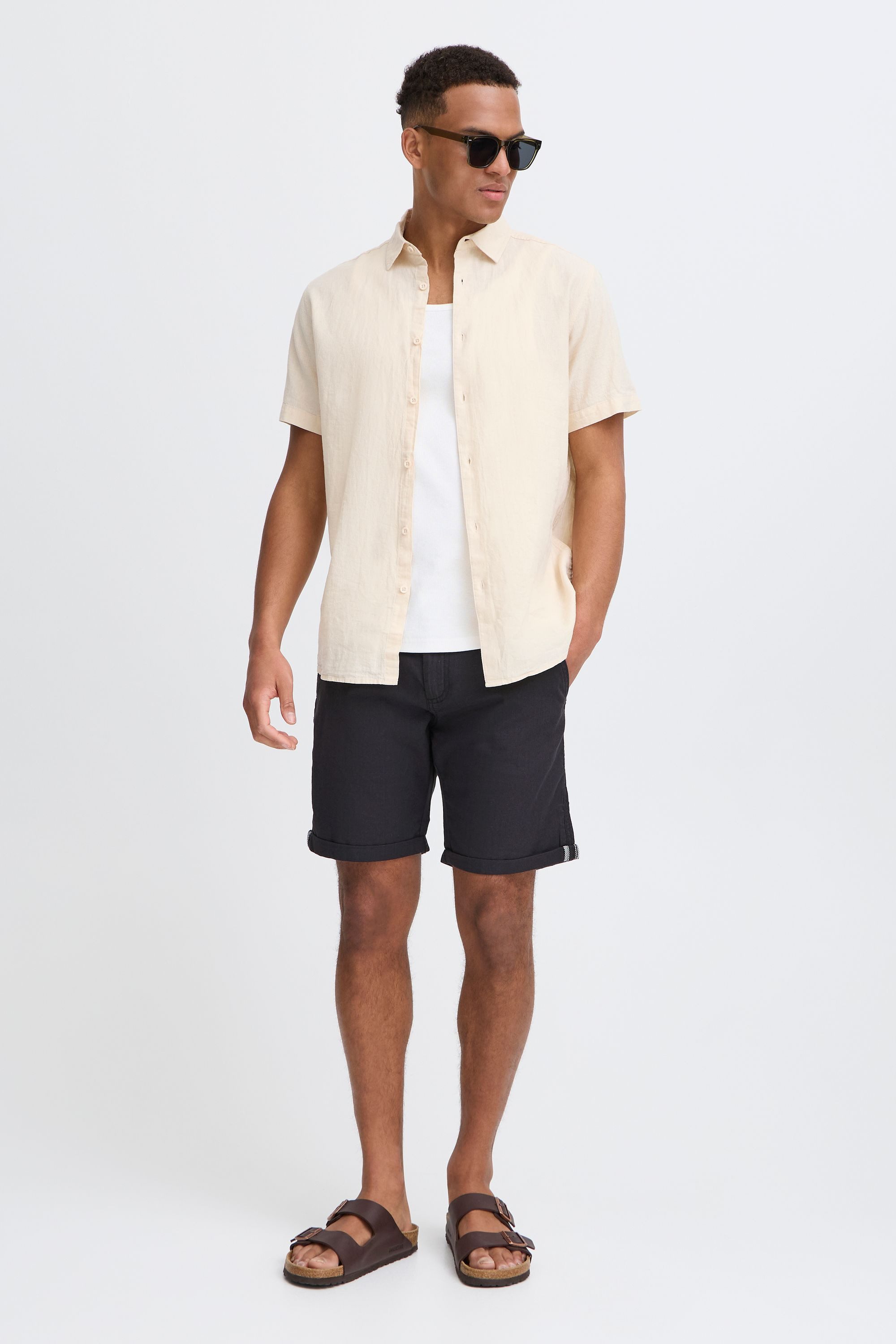 !Solid Shorts SDLoras Kurze Hose aus Leinen