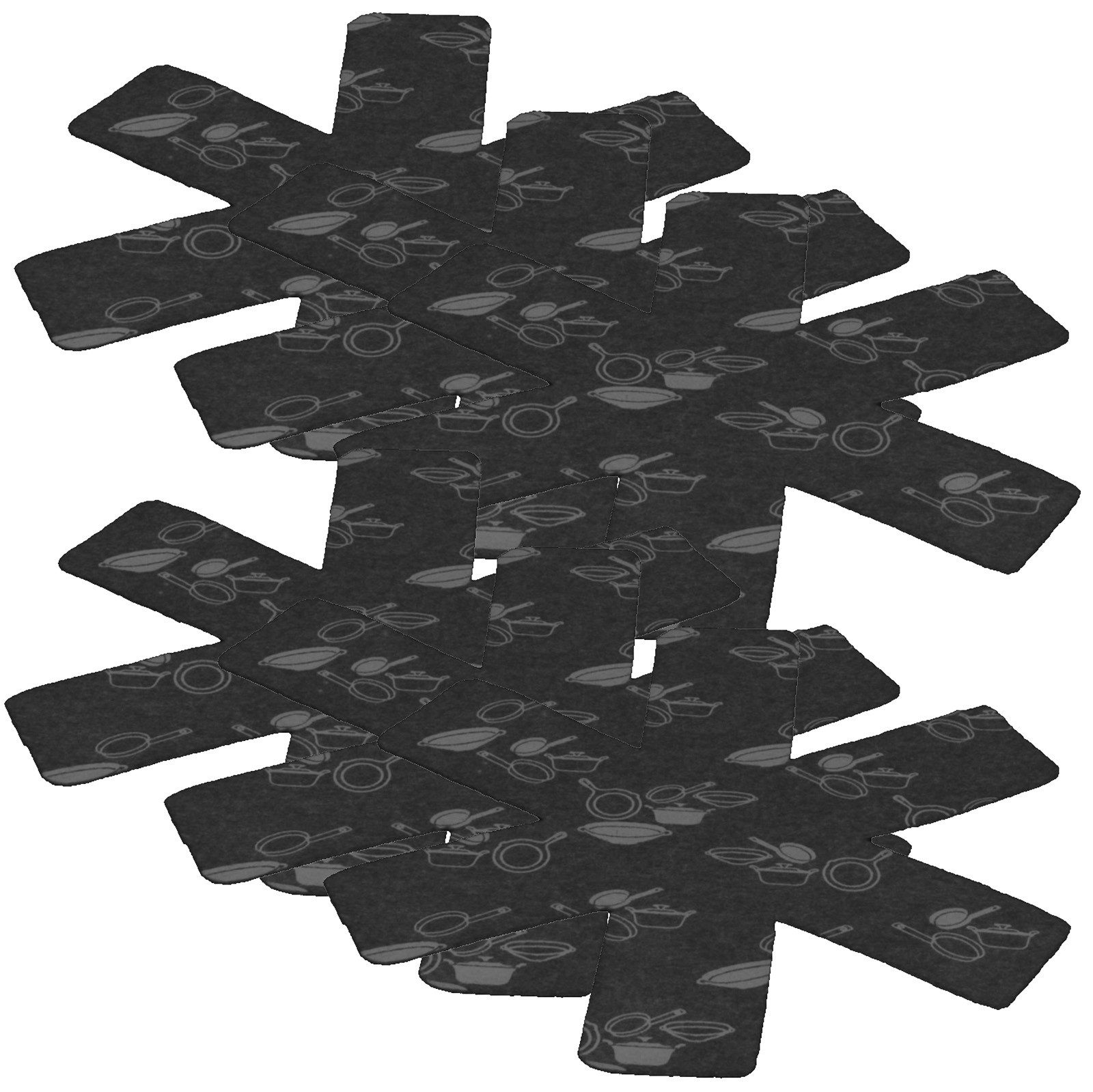 Koopman Pfannenschoner Защиты для кастрюль Topfschutz Filz 3 Farben Kratzschutz 6 er Set, 6-tlg., Topfschoner, Küchenutensil, 3 mm dick